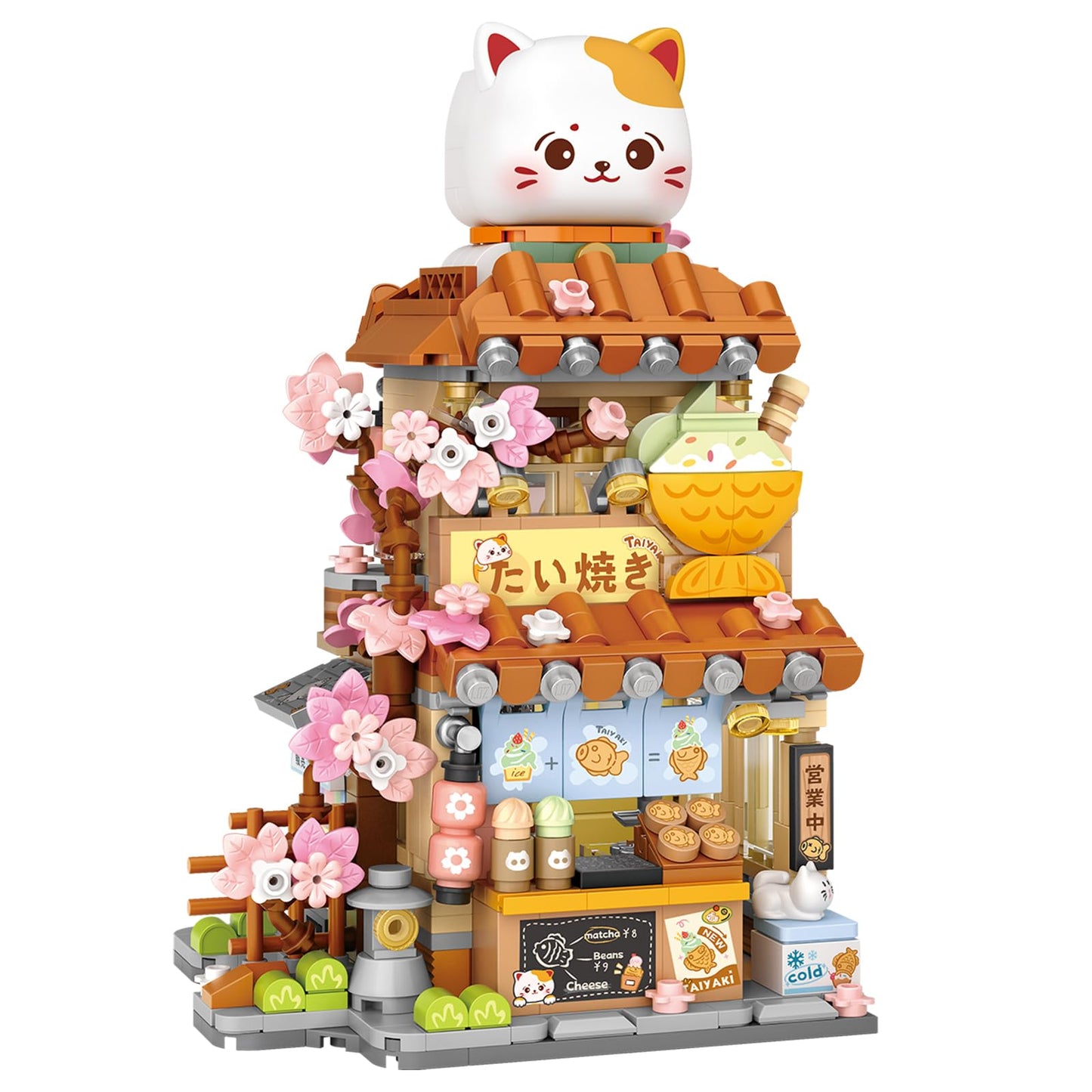 MEIEST Mini City Shop Street View Building Blocks Taiyaki Edition – Creative STEM Model Kit