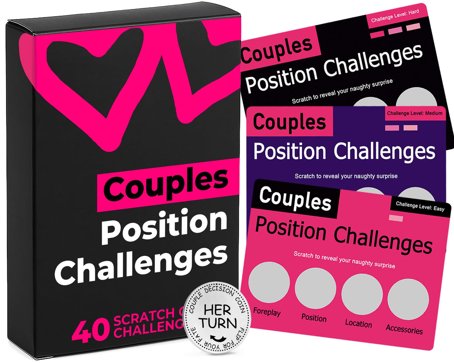 Meiguih Couples Games for Adults – 40 Scratch-Off Dares & Romantic Adventures