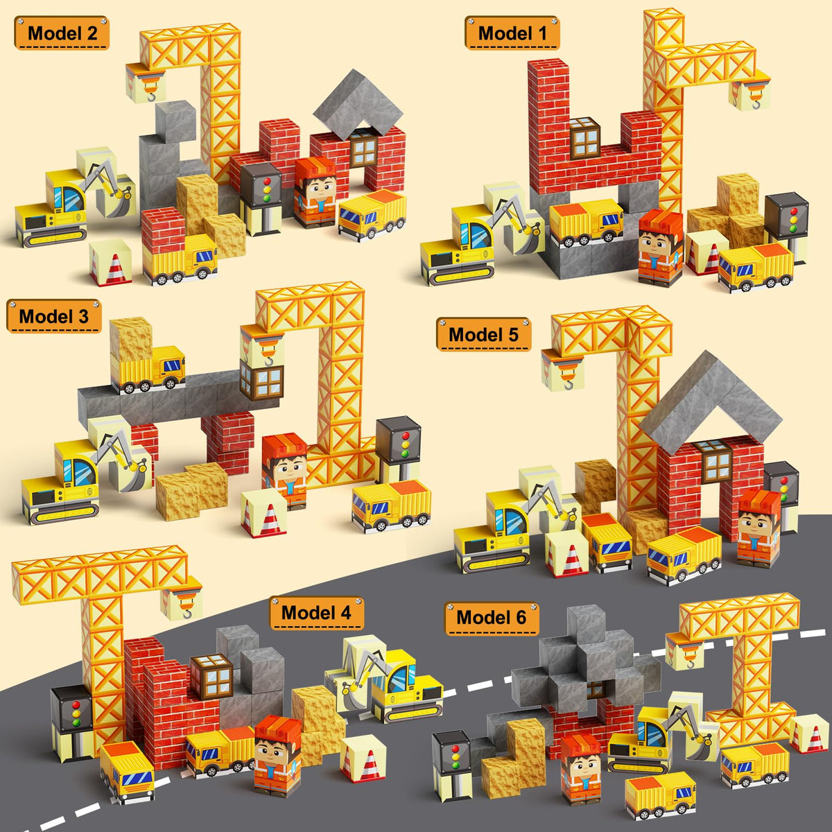 MEIQ 49PCS Mini Magnetic Building Blocks – Travel-Ready STEM Toys for Kids 3-8