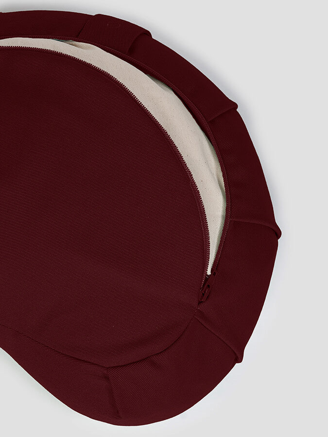 Yoga Studio GOTS Organic Cotton Crescent Lotus Zafu Buckwheat Cushion