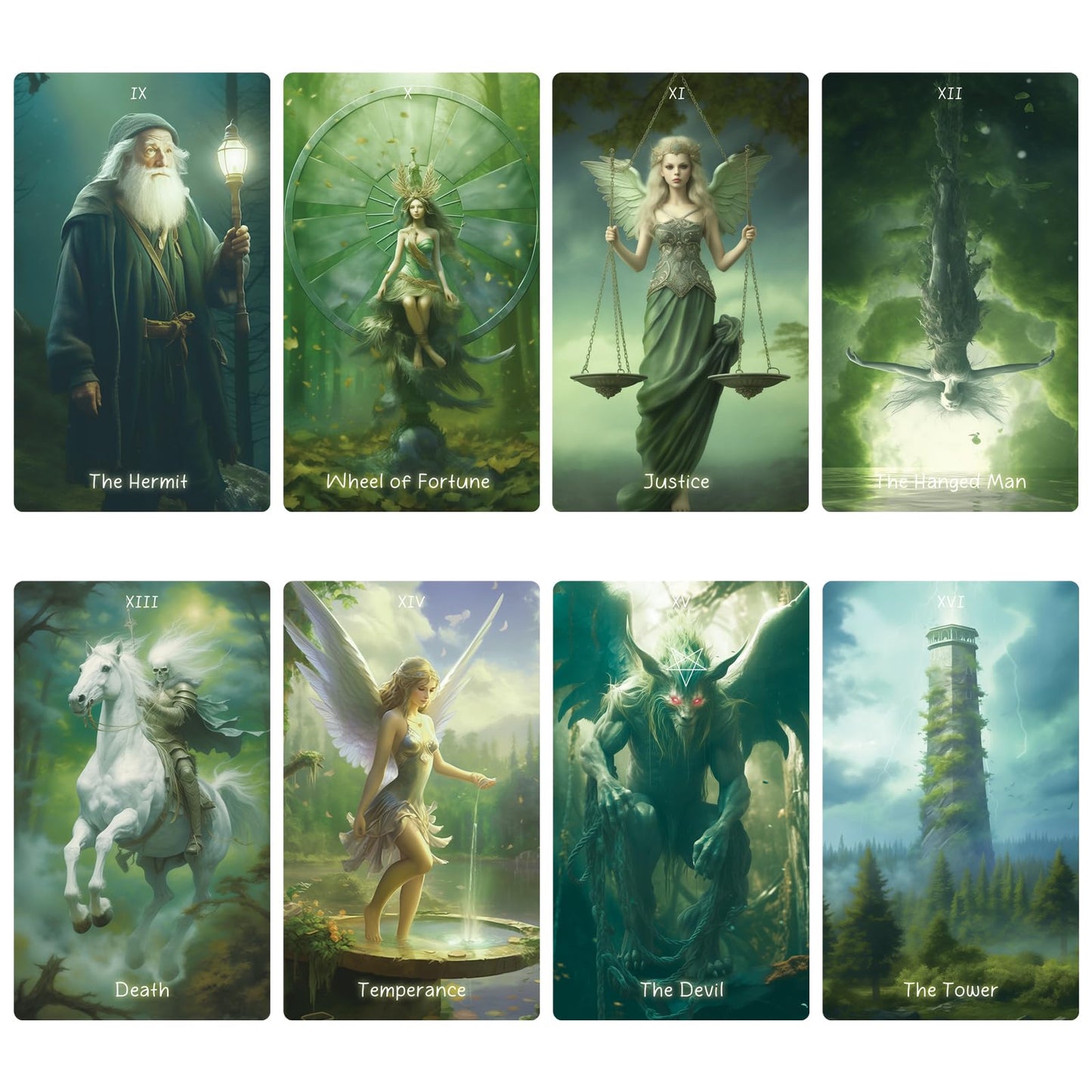 Mekasthos Elf Tarot Cards for Beginners | 78-Card Deck with Guide Book | Forest Elf Everyday Witch Tarot
