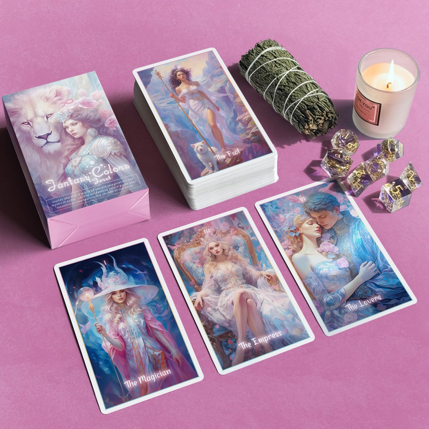 Mekasthos Tarot Cards with Guide Book — 78-Card Beginner Deck for Everyday Witch Readings