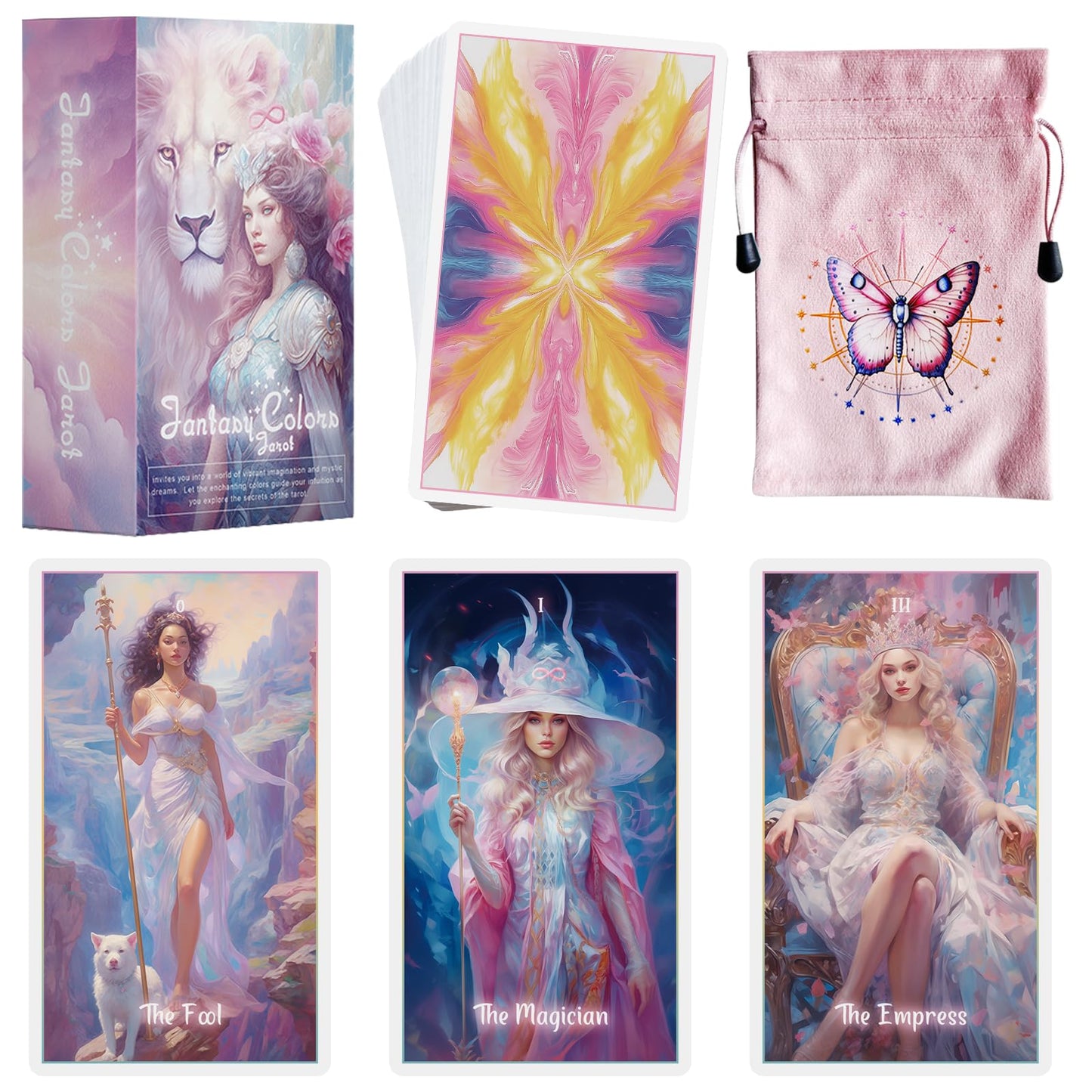 Mekasthos Tarot Cards with Guide Book — 78-Card Beginner Deck for Everyday Witch Readings