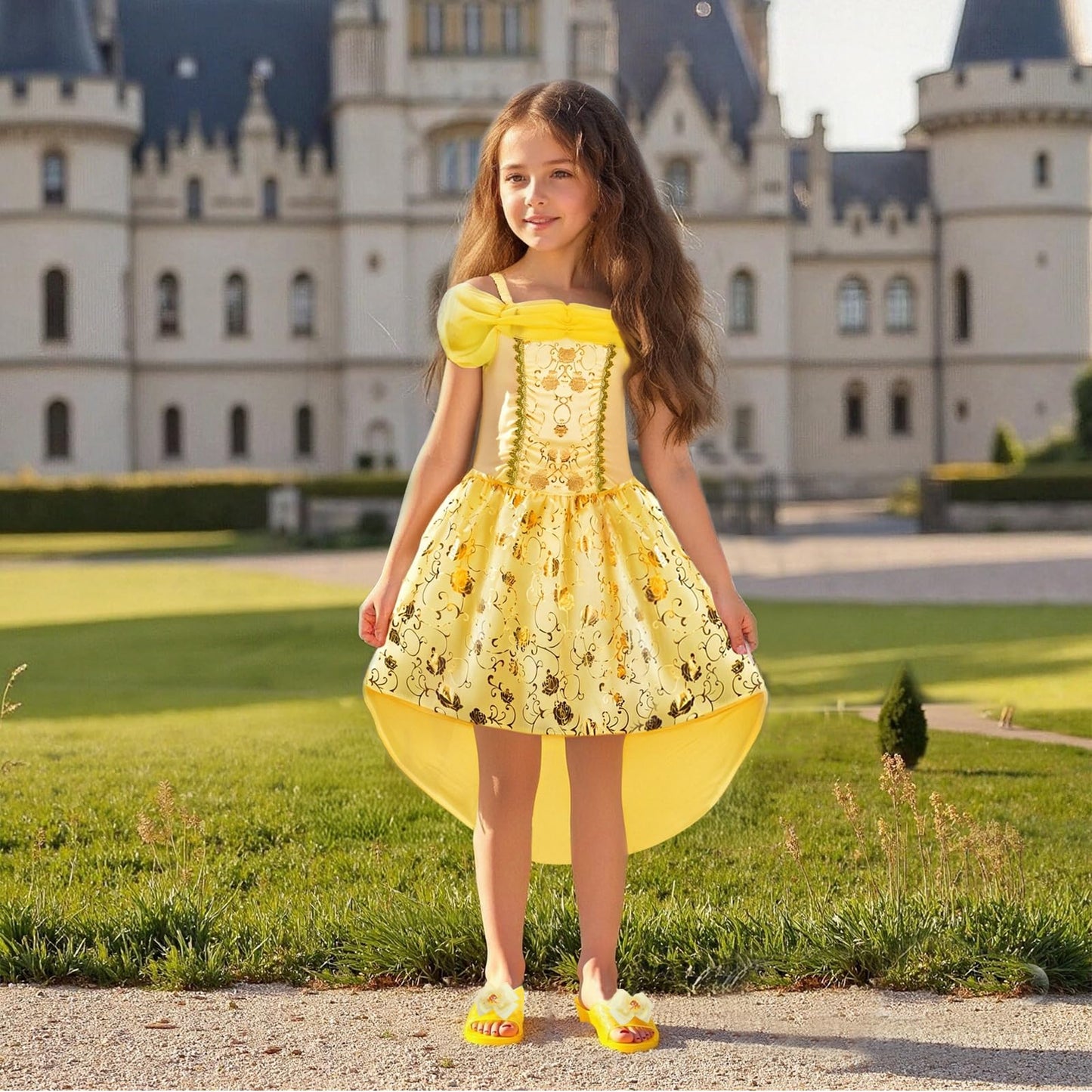 Meland Princess Dress Up Set for Girls 3-6 | Dress Up Trunk with Shoes & Accessories