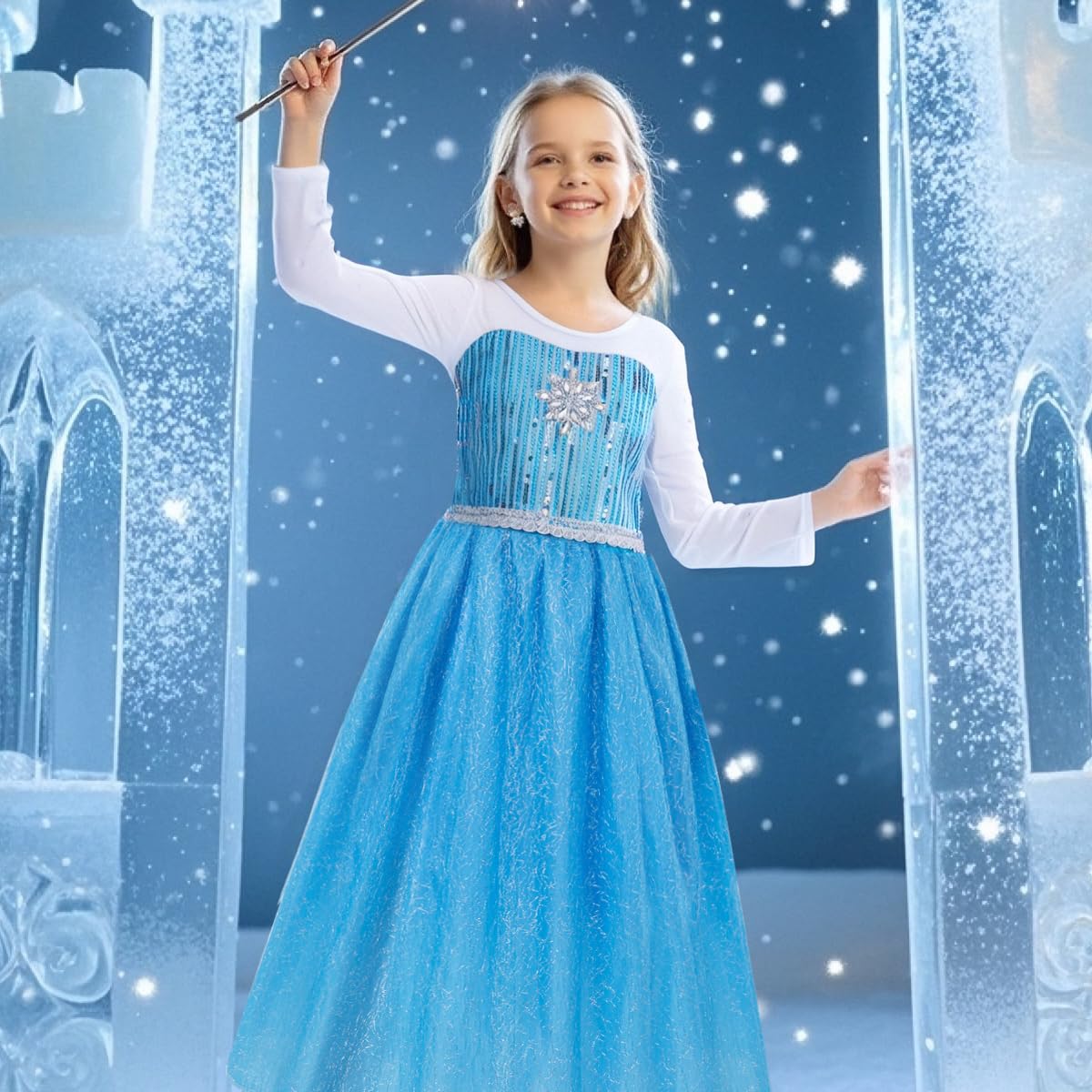 Meland Princess Dress Up – Light Up Costume for Girls 3-10 | Halloween, Christmas, Birthday Gift