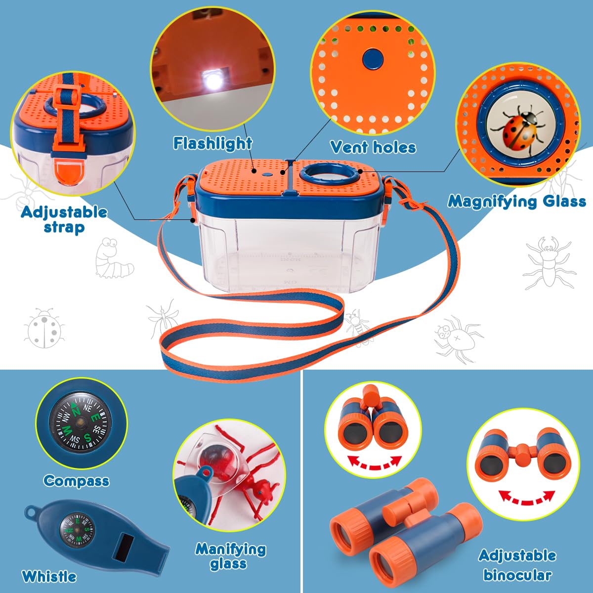 Meland Kids Camping Set with Tent | Outdoor Pretend Play Gear for Toddlers