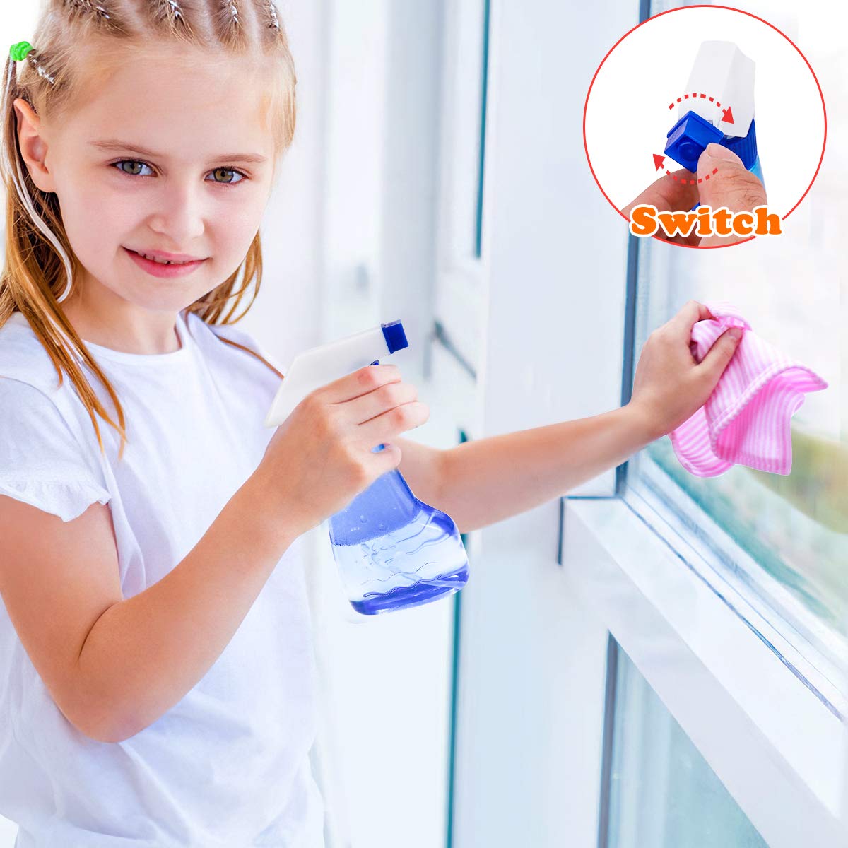Meland Kids Cleaning Set - 8Pcs Toddler Broom & Toy Vacuum | Pretend Play Gift