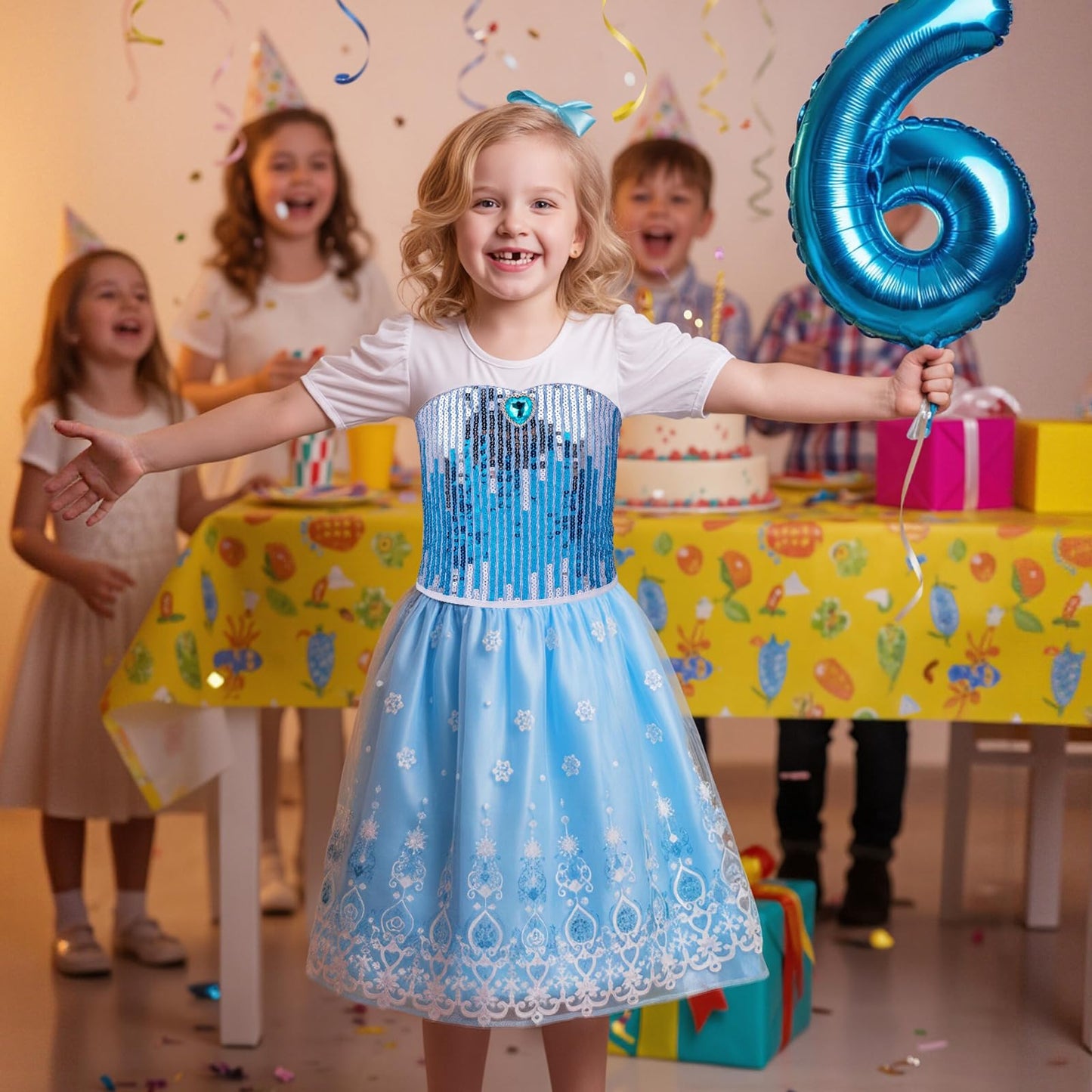 Meland Princess Dress Up Set for Girls 3-8 | 4 Outfits & Accessories
