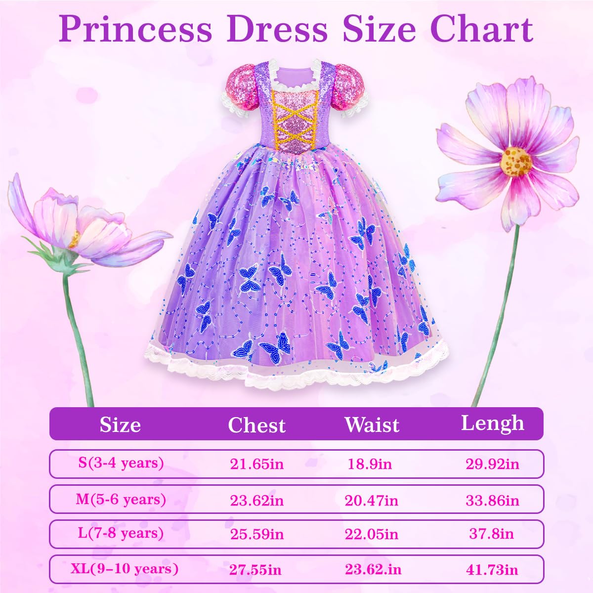 Meland Princess Light-Up Dress for Girls (Ages 3-10) - Enchanting Costume & Accessory Set