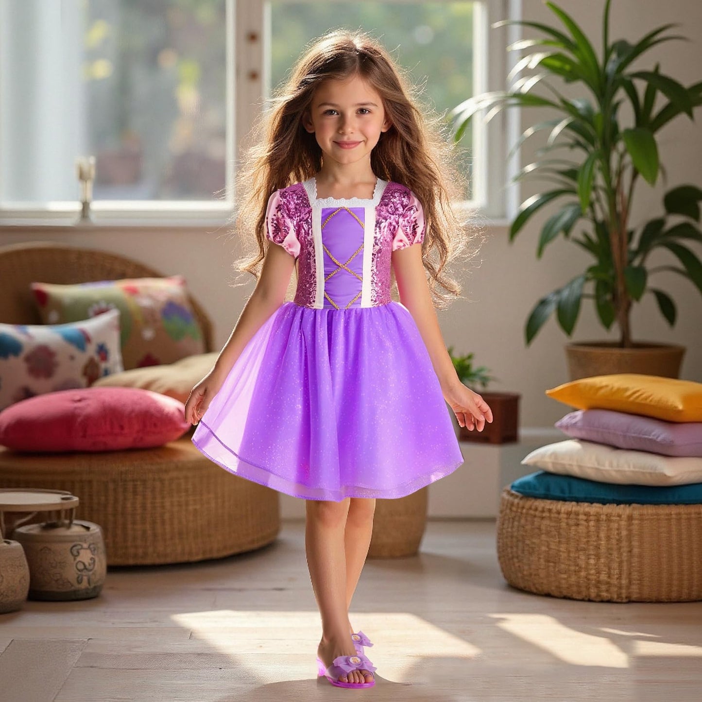 Meland Princess Dress Up Set for Girls 3-6 | Dress Up Trunk with Shoes & Accessories