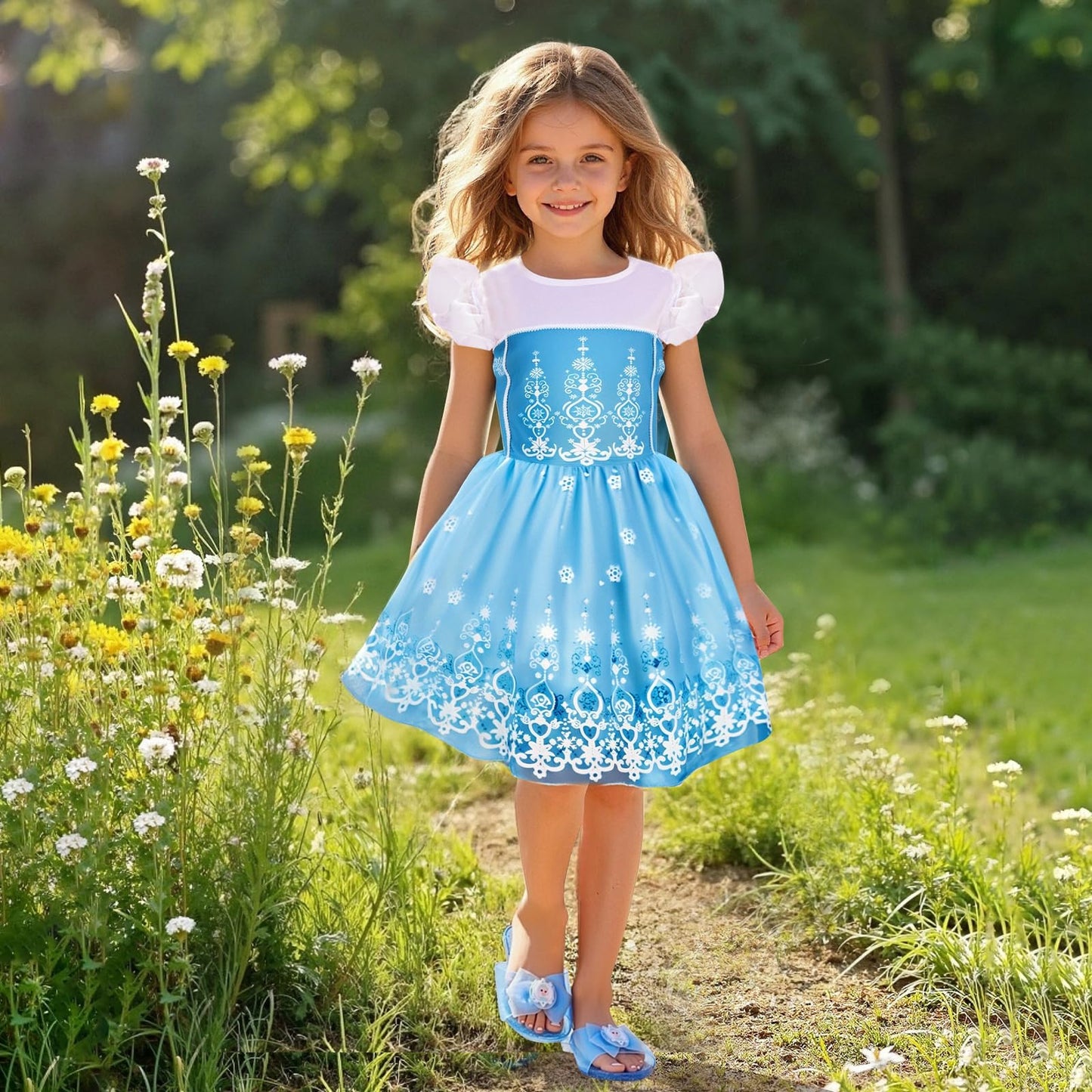 Meland Princess Dress Up Set for Girls 3-6 | Dress Up Trunk with Shoes & Accessories