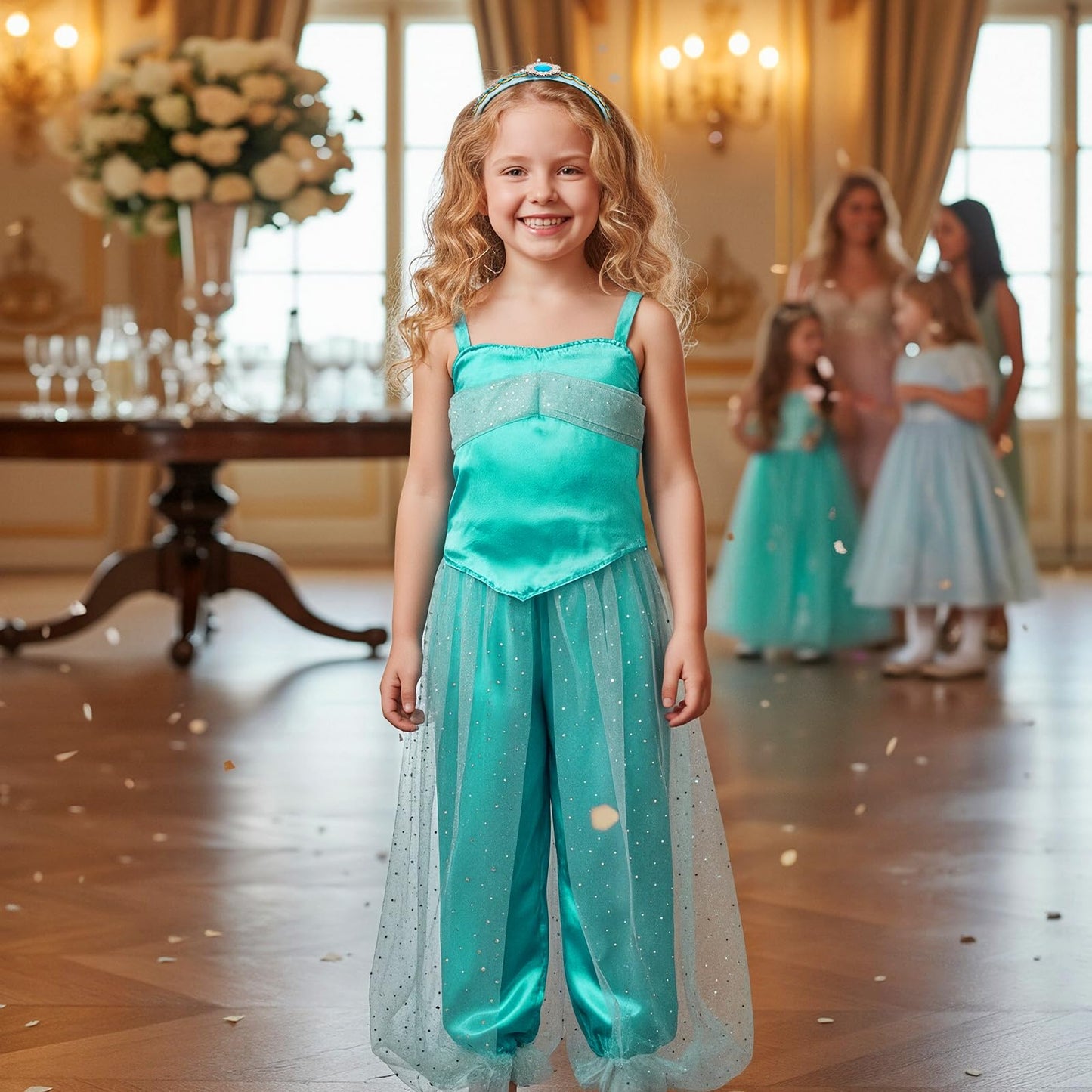Meland Princess Dress Up Set for Girls 3-8 | 4 Outfits & Accessories