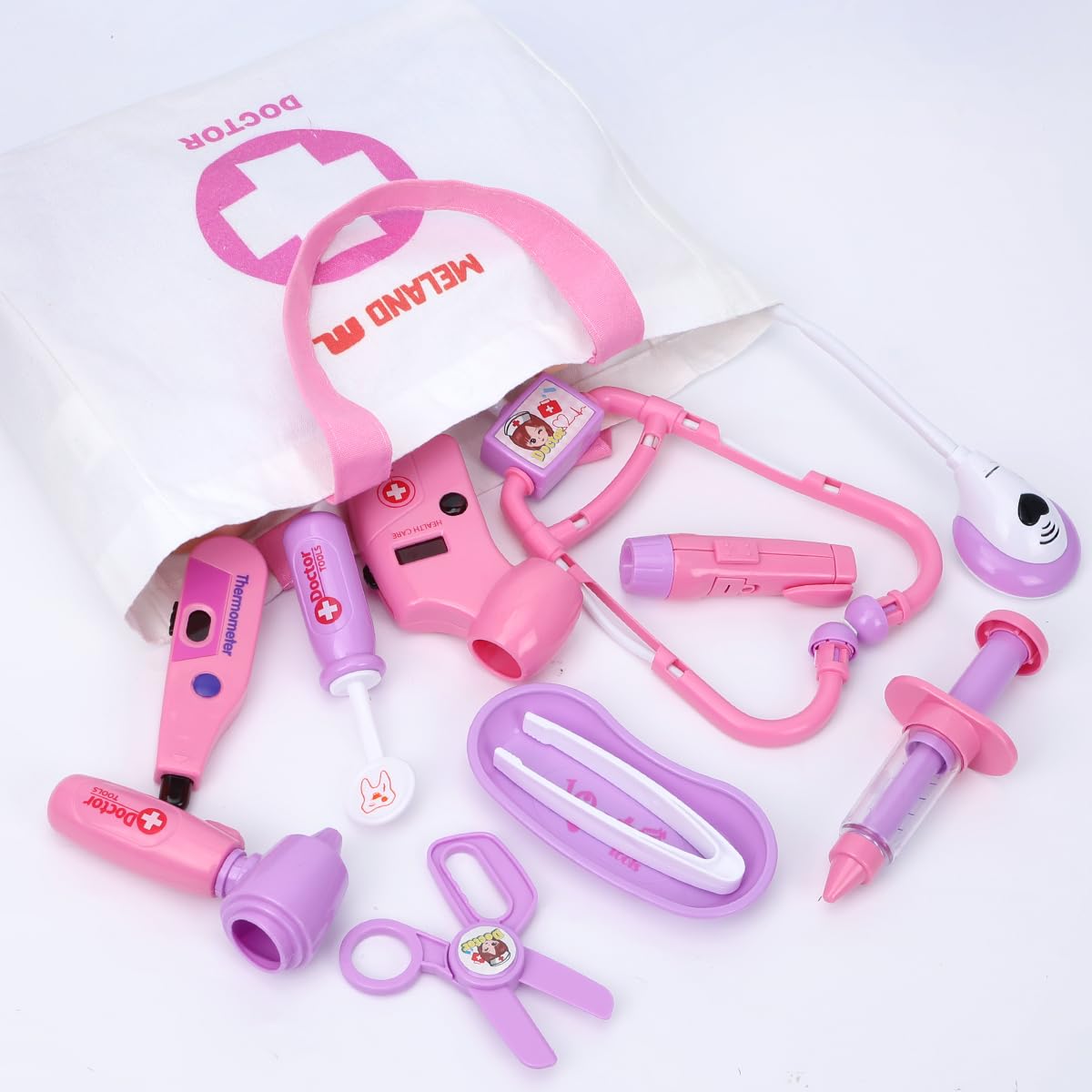 Meland Toy Doctor Kit for Girls – Pretend Play Medical Set with Stethoscope