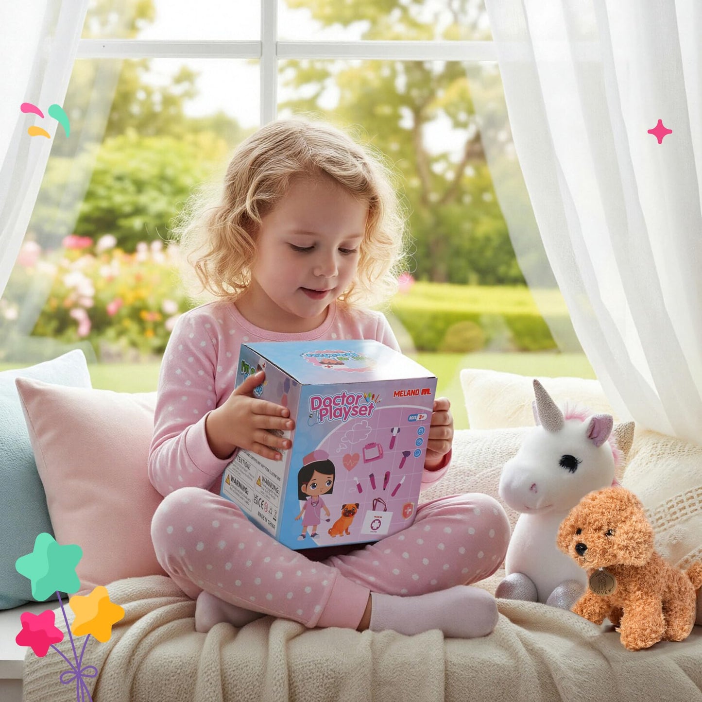 Meland Toy Doctor Kit for Girls – Pretend Play Medical Set with Stethoscope