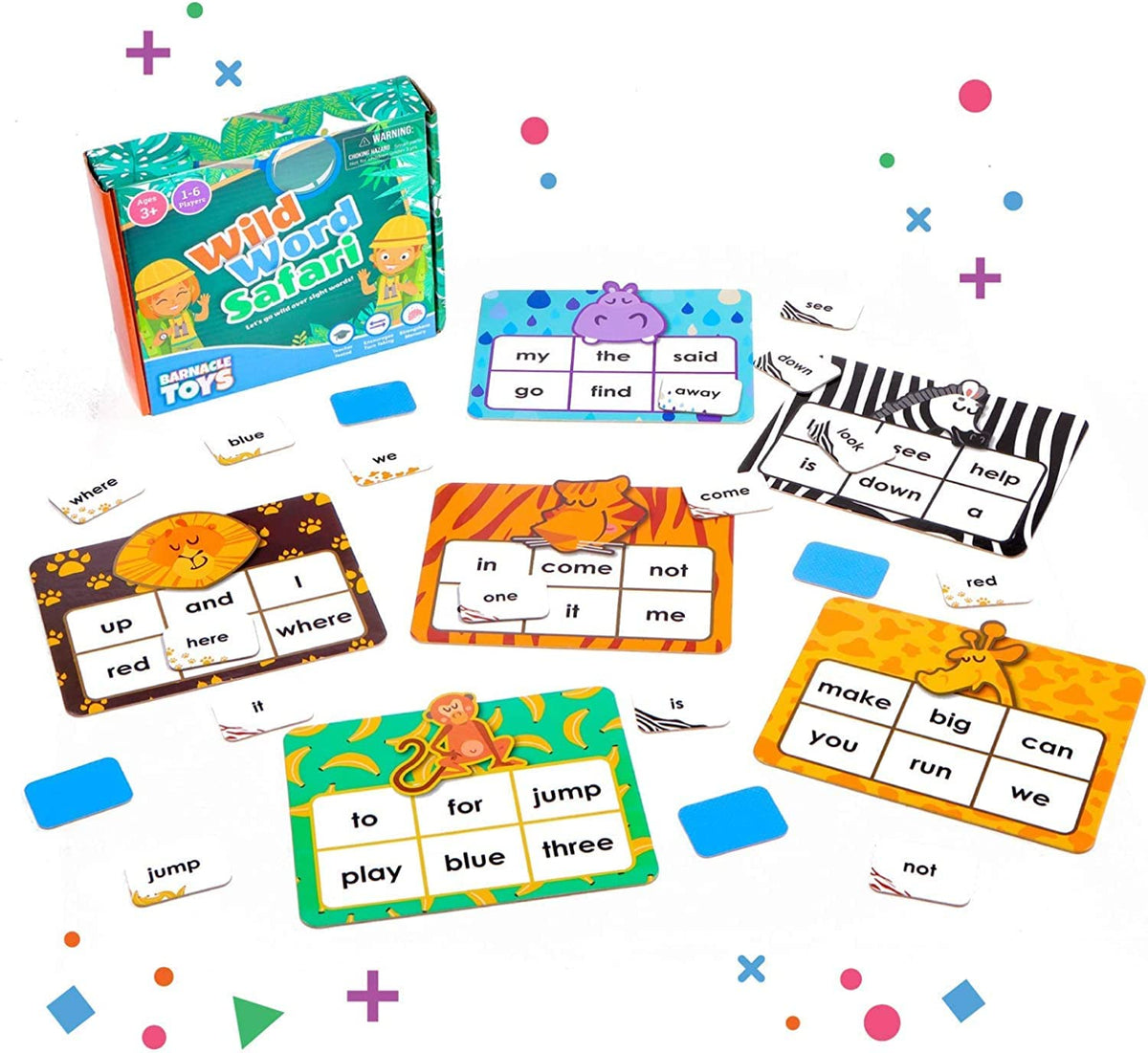 Melby Toys Barnacle Wild Word Safari – CVC Sight Word Games for Kids, Phonics Card Alternatives, Classroom Must-Have