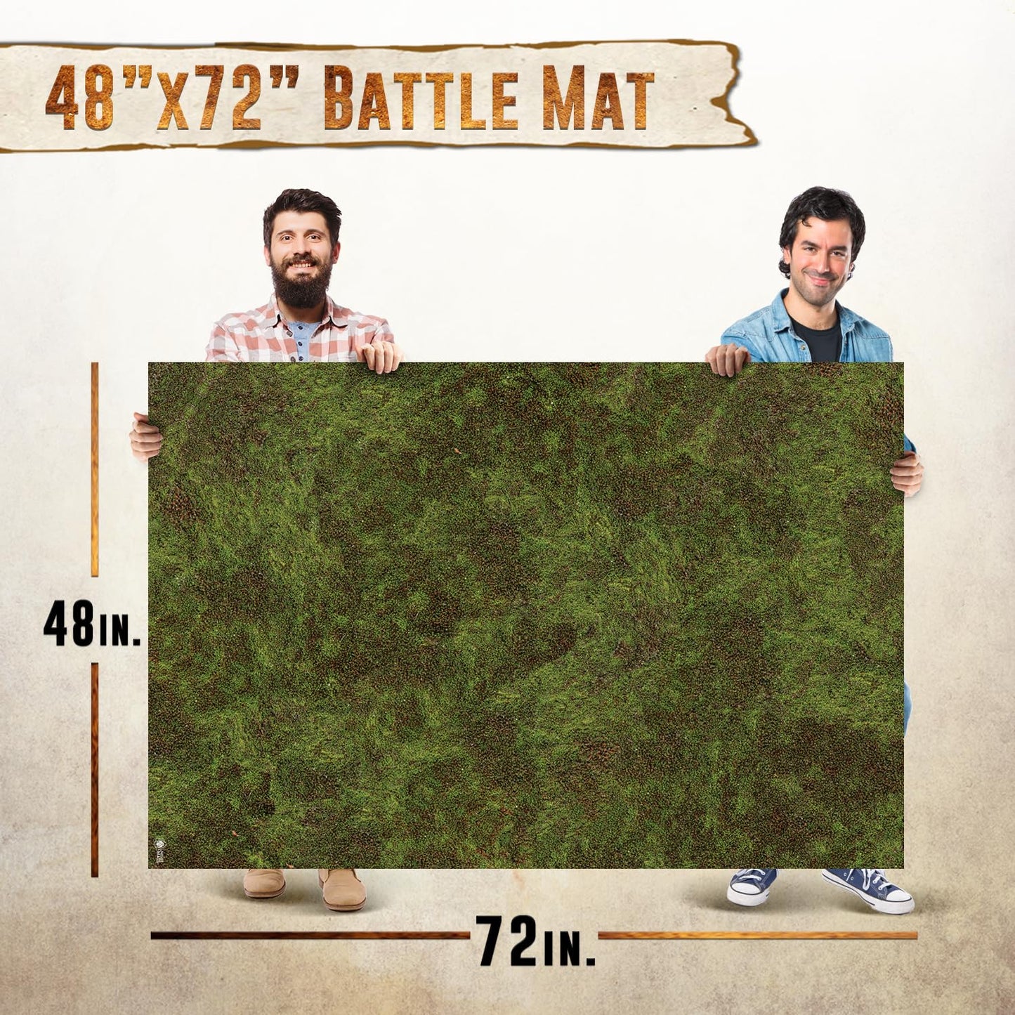 Melee Mats Wargaming Battle Mat 48x72 — Jungle Terrain for Warhammer 40K, D&D, and Tabletop Miniatures