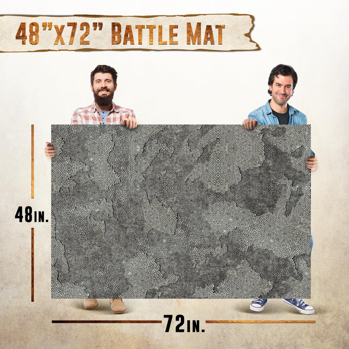 Melee Mats Wargaming Battle Mat 48x72 - Durable Vinyl Terrain for Warhammer 40K, DnD & RPGs