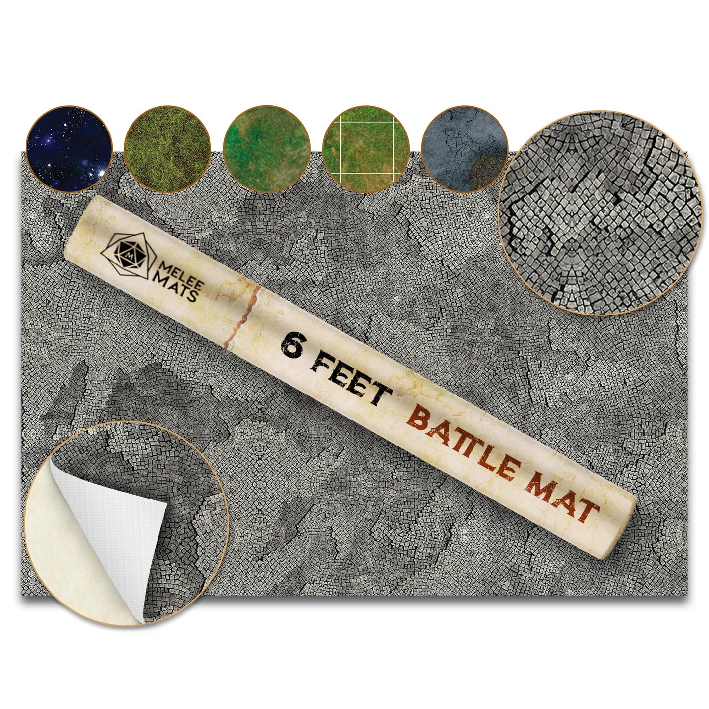 Melee Mats Wargaming Battle Mat 48x72 - Durable Vinyl Terrain for Warhammer 40K, DnD & RPGs