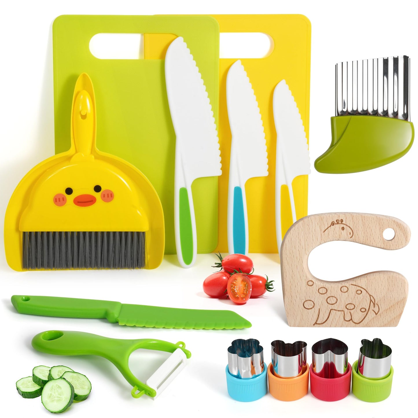 Melican Kids Kitchen Set — 15-Piece BPA-Free Montessori Tools for Toddlers