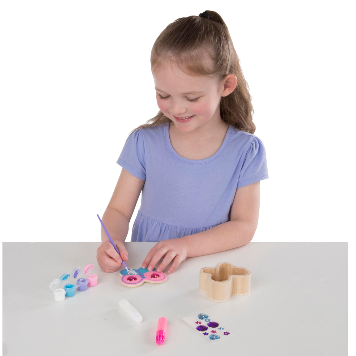Melissa & Doug Created by Me! Butterfly Box – Wooden Craft Kit for Kids
