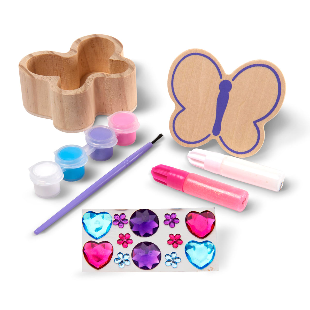 Melissa & Doug Created by Me! Butterfly Box – Wooden Craft Kit for Kids