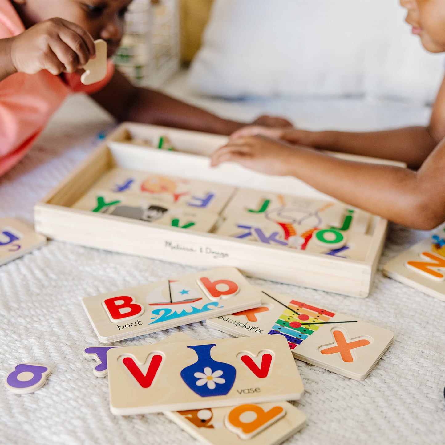 Melissa & Doug ABC Picture Boards: 13 Double-Sided Boards with 52 Letters