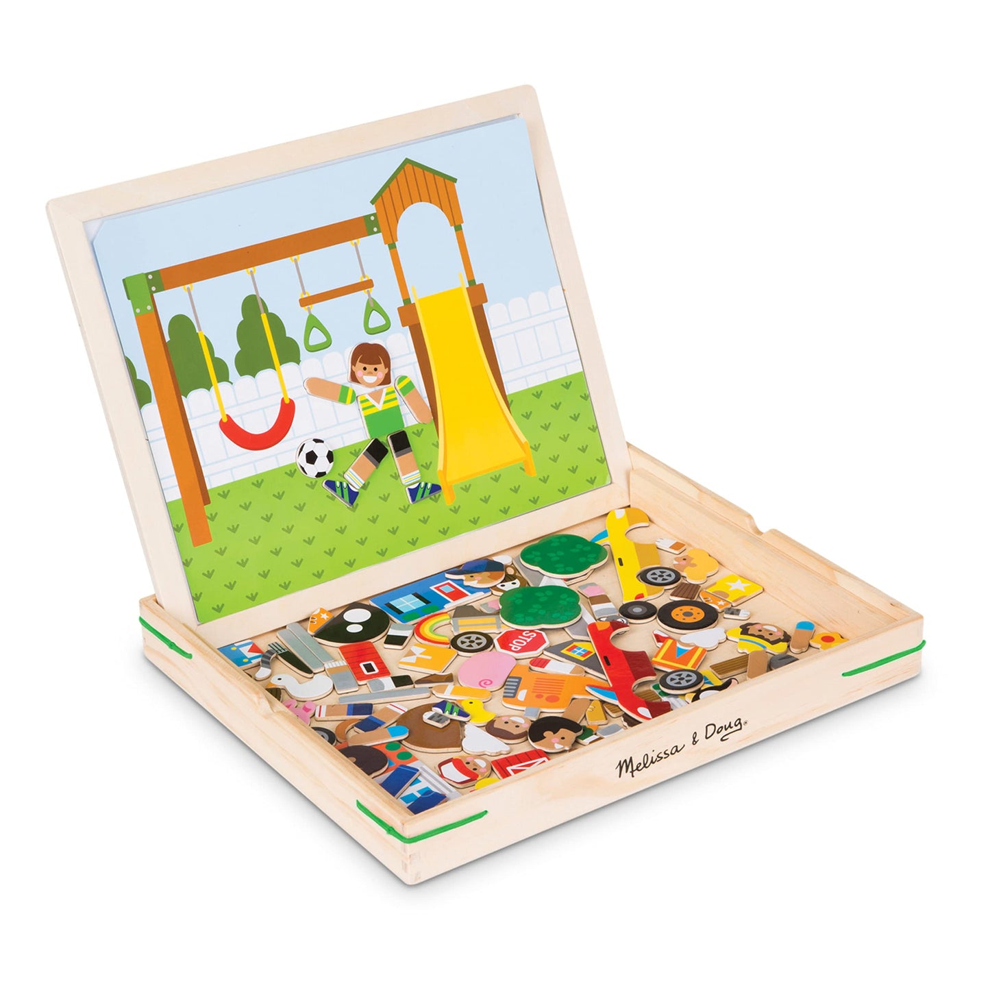 Melissa & Doug Wooden Magnetic Matching Picture Game – 119 Magnets (Ages 3+)