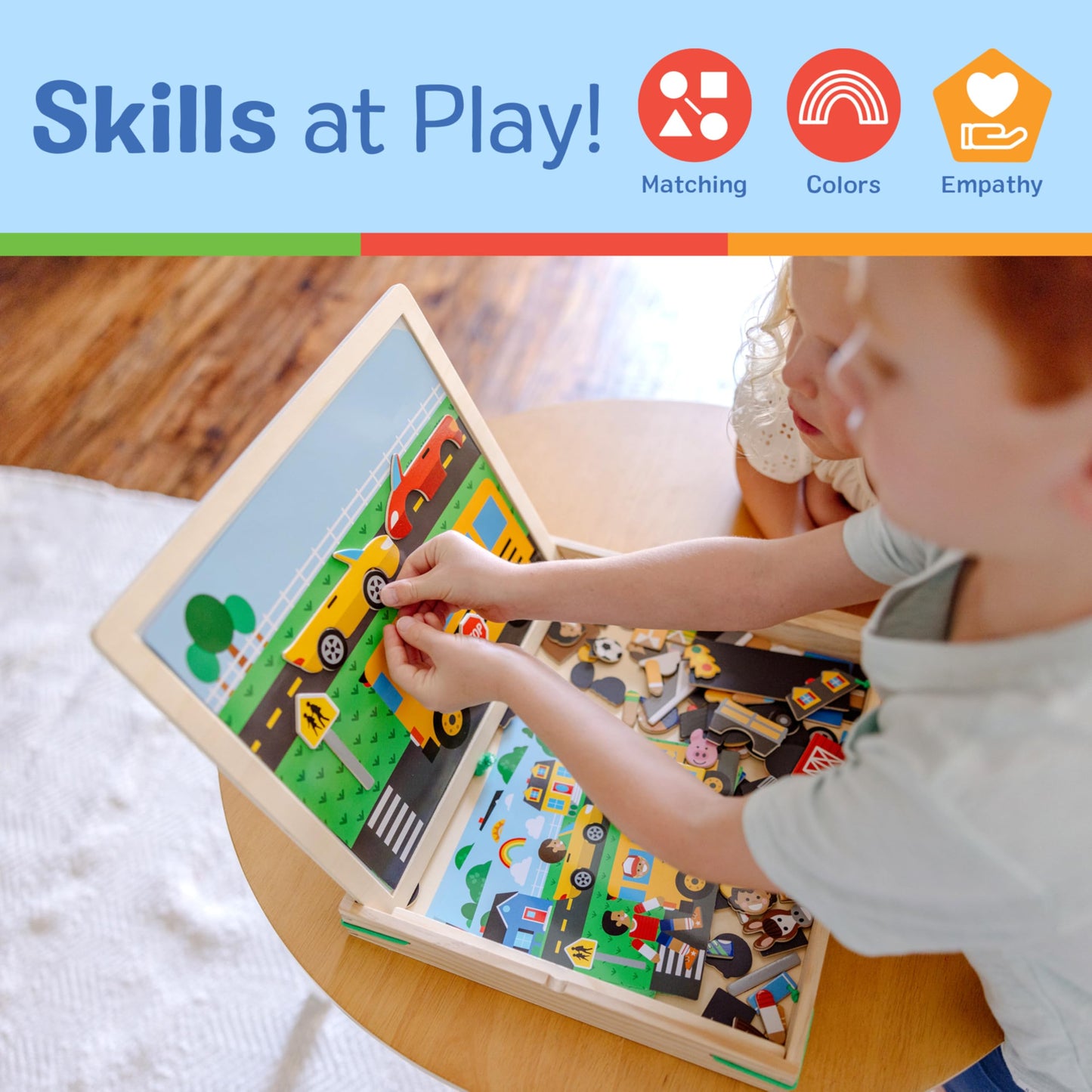 Melissa & Doug Wooden Magnetic Matching Picture Game – 119 Magnets (Ages 3+)