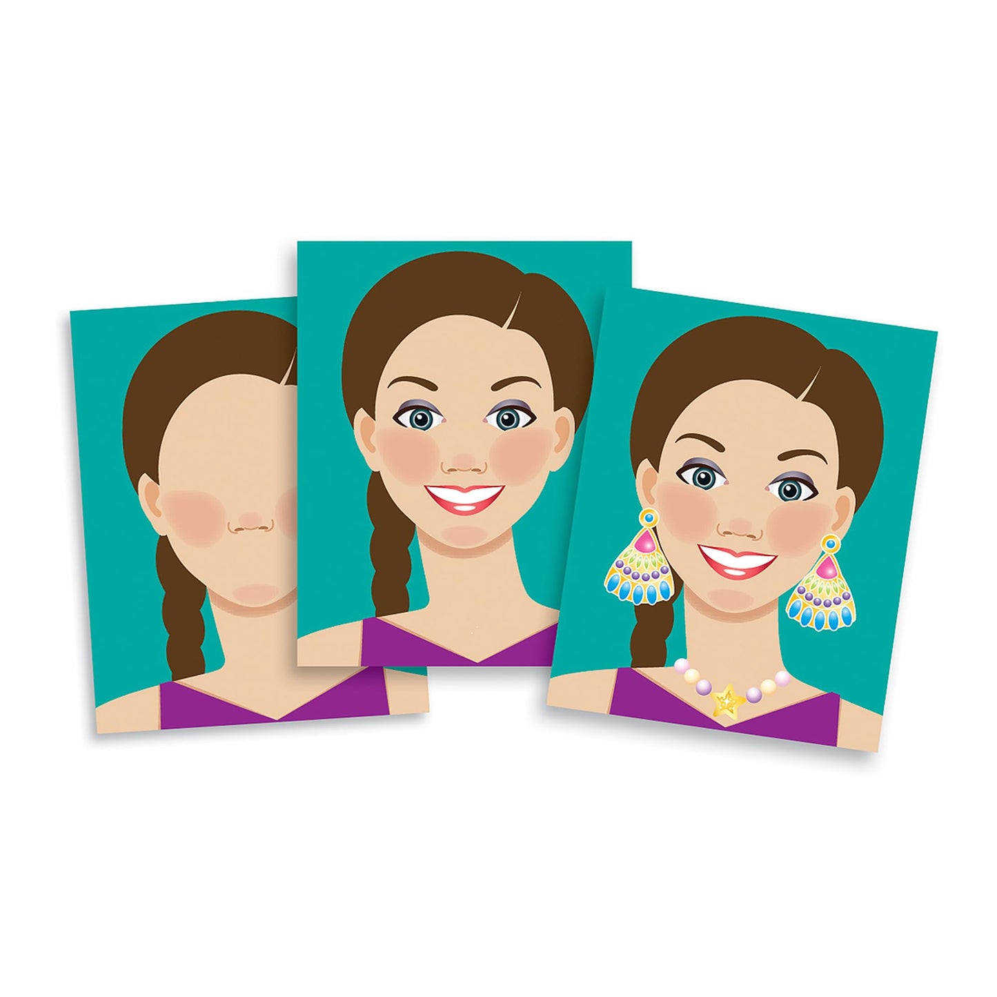 Melissa & Doug Make-a-Face Sticker Pad – Fashion Faces, 20 Faces, 5 Sticker Sheets – FSC Certified