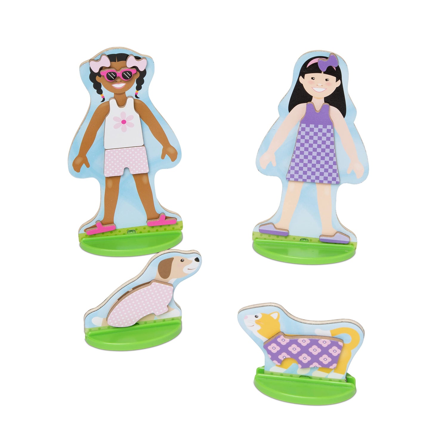Melissa & Doug Best Friends Magnetic Dress-Up Wooden Dolls Set – 78 Pieces