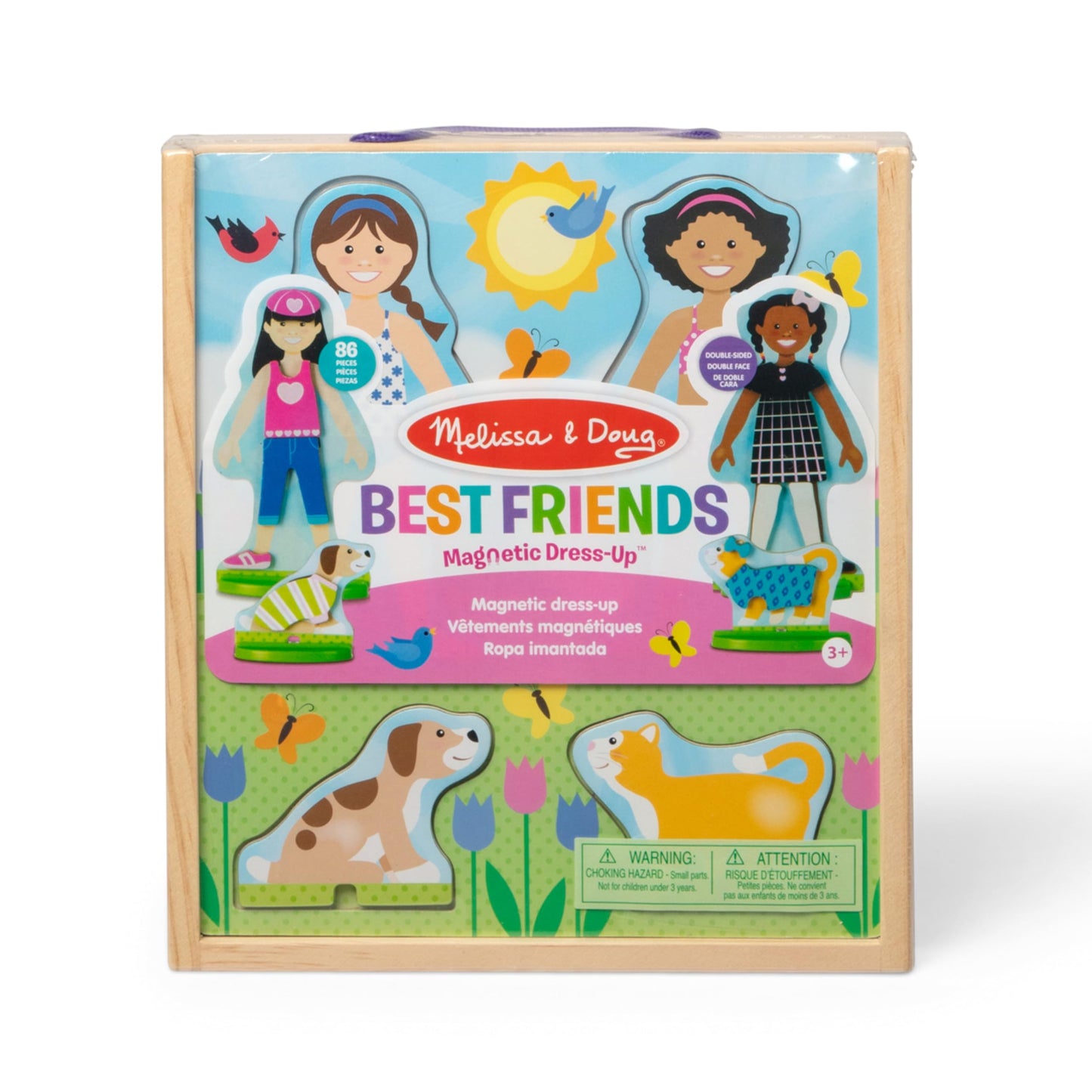 Melissa & Doug Best Friends Magnetic Dress-Up Wooden Dolls Set – 78 Pieces