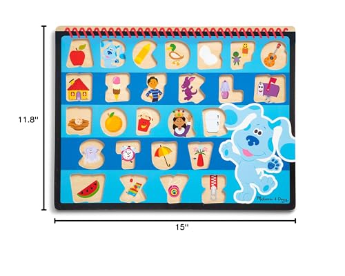 Melissa & Doug Blue's Clues & You! Alphabet Wooden Chunky Puzzle – 26 Letters