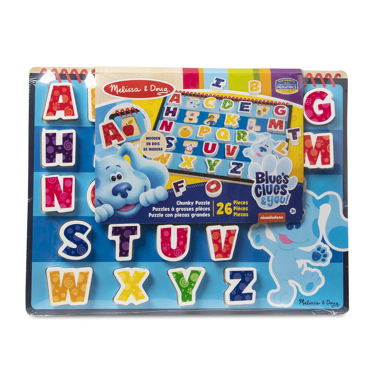 Melissa & Doug Blue's Clues & You! Alphabet Wooden Chunky Puzzle – 26 Letters