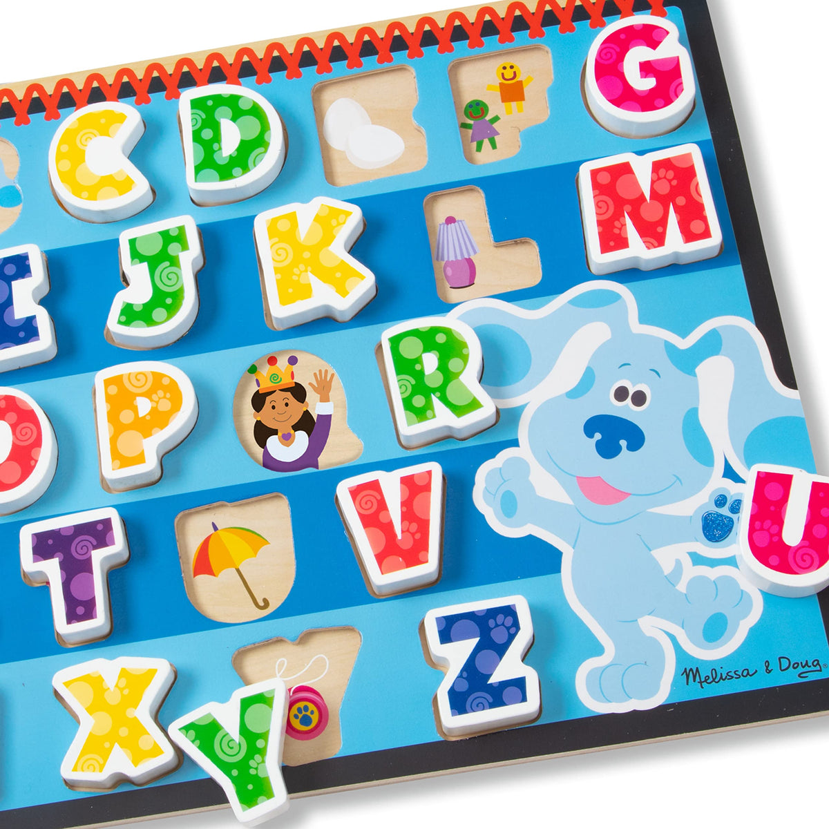 Melissa & Doug Blue's Clues & You! Alphabet Wooden Chunky Puzzle – 26 Letters