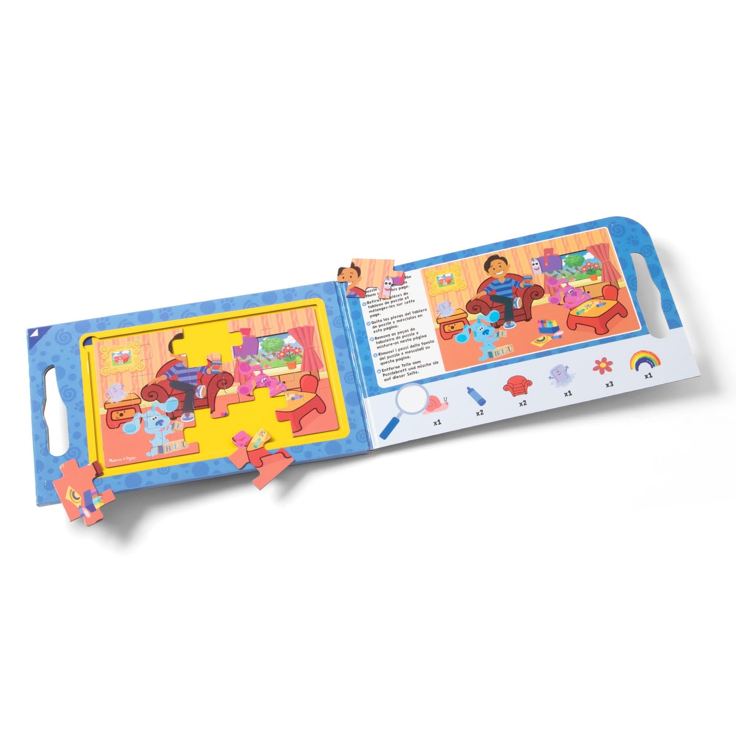 Melissa & Doug Blue's Clues & You! Take-Along Magnetic Puzzles – 2x15-Piece Set