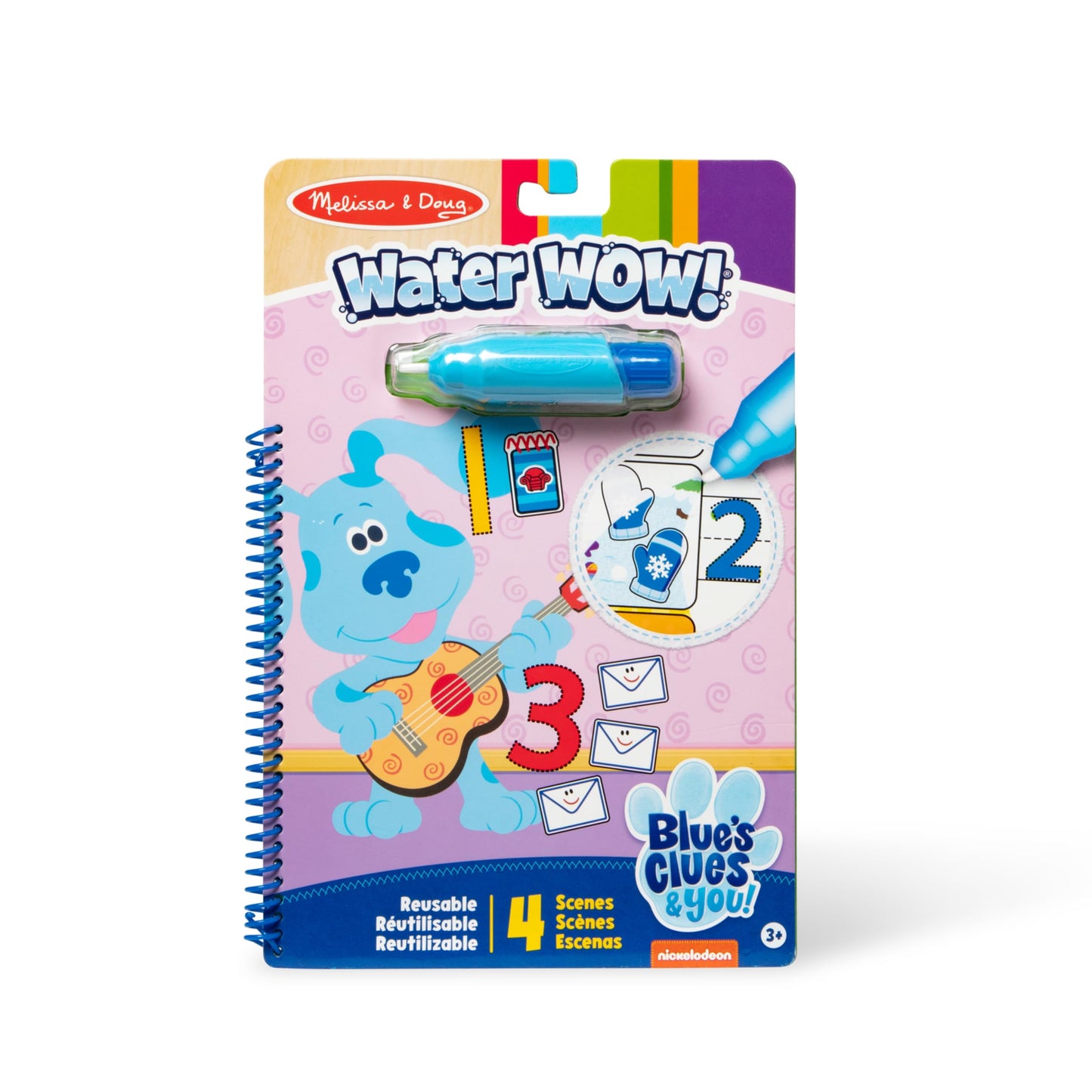 Melissa & Doug Blues Clues & You! Water Wow Travel Book – Counting & Water Reveal (Ages 3+)