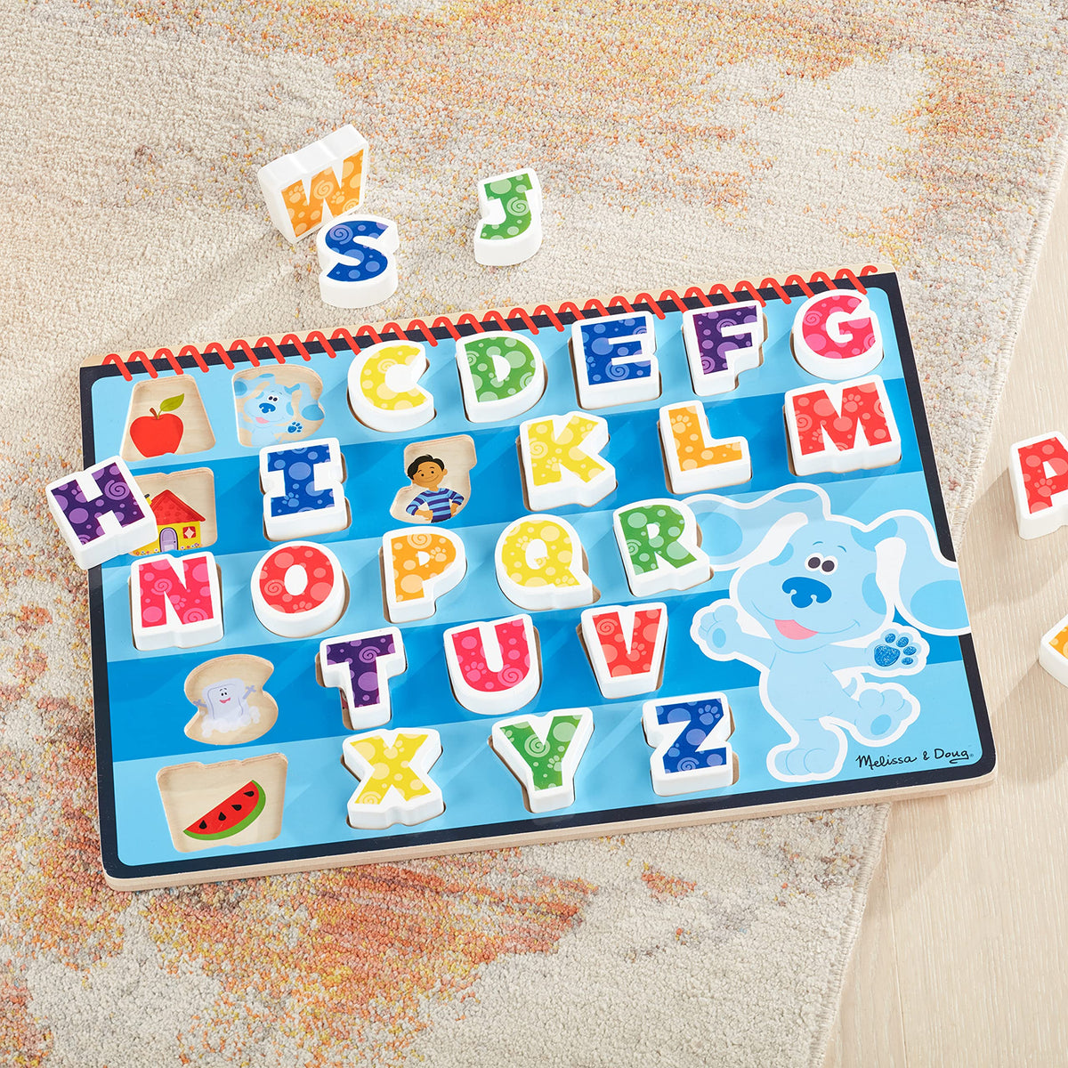 Melissa & Doug Blue's Clues & You! Alphabet Wooden Chunky Puzzle – 26 Letters