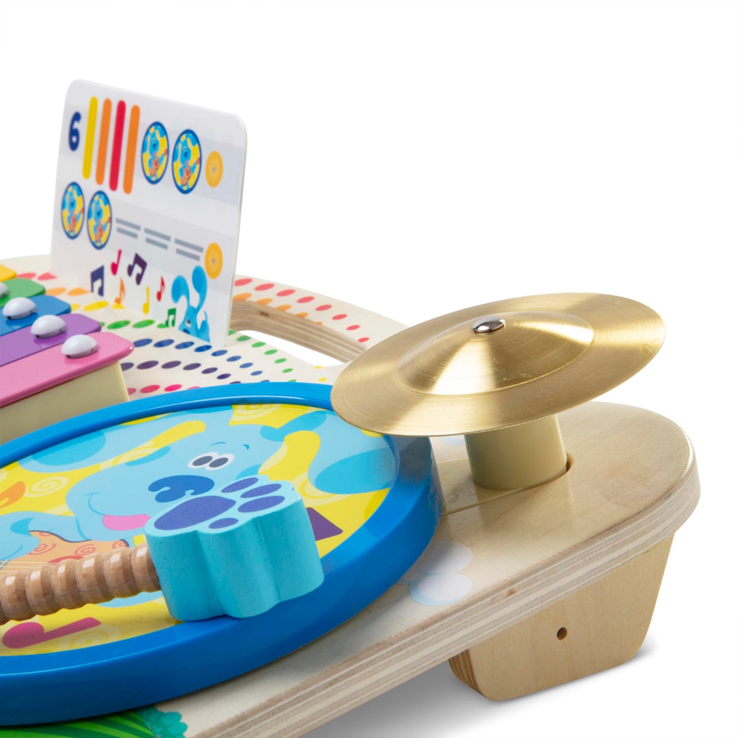 Melissa & Doug Blue's Clues & You! Wooden Music Maker Board (5 Instruments) – Portable Rhythm Toy