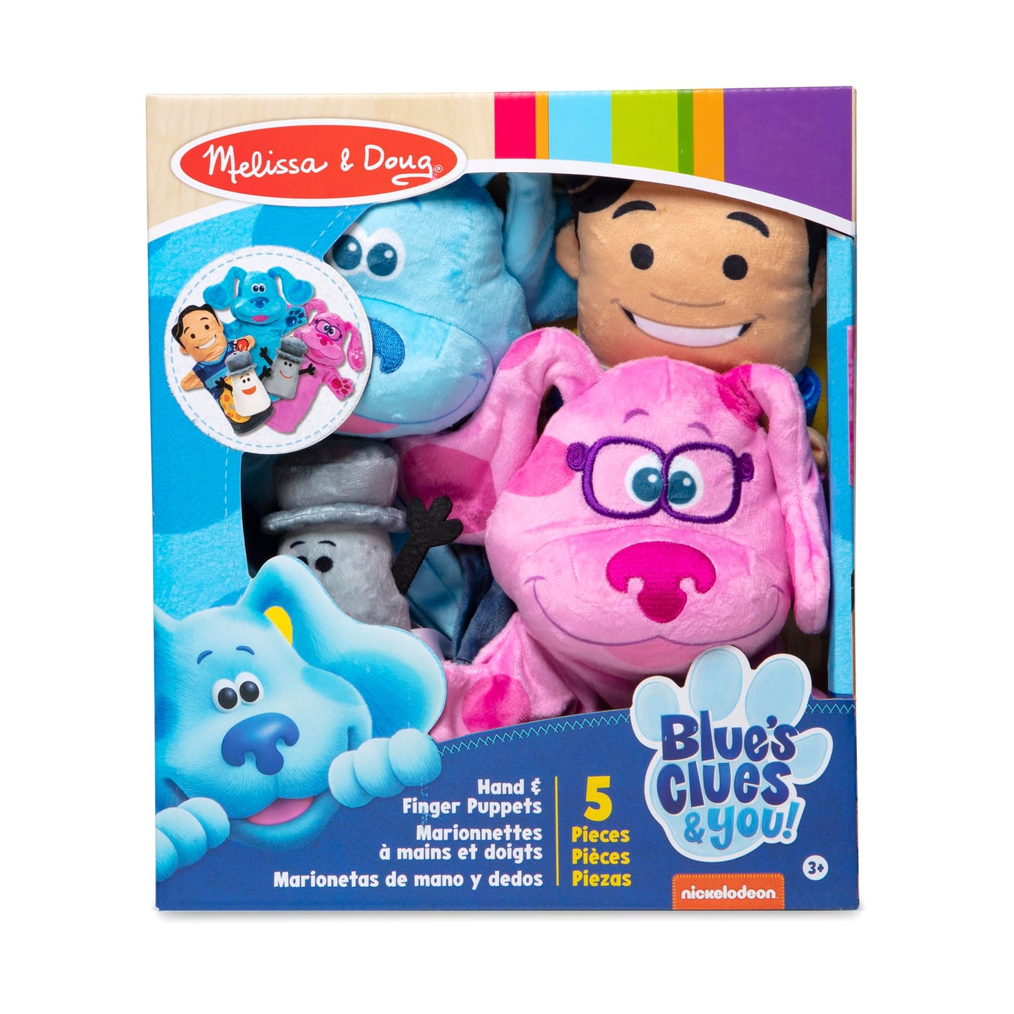 Melissa & Doug Blue’s Clues & You! 5-Piece Hand & Finger Puppets