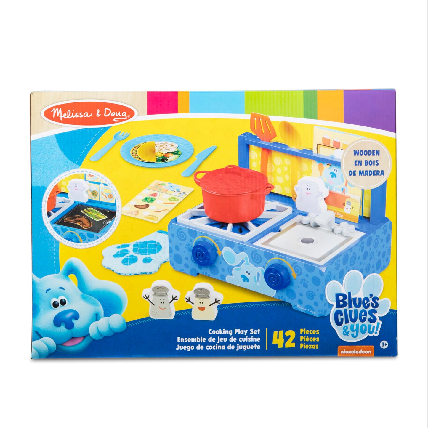 Melissa & Doug Blue's Clues & You! Wooden Cooking Play Set - 42 Pieces