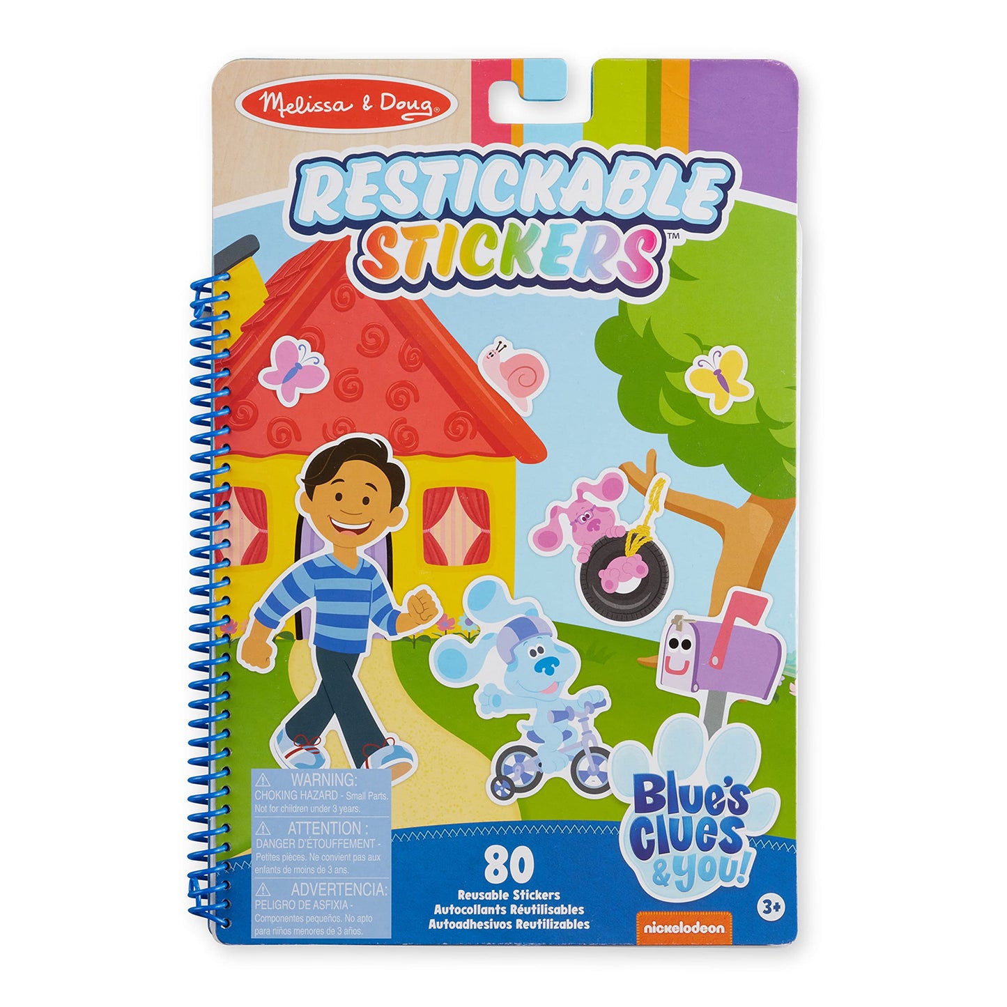 Melissa & Doug Blue's Clues & You Restickable Stickers Pad – Places Blue Loves