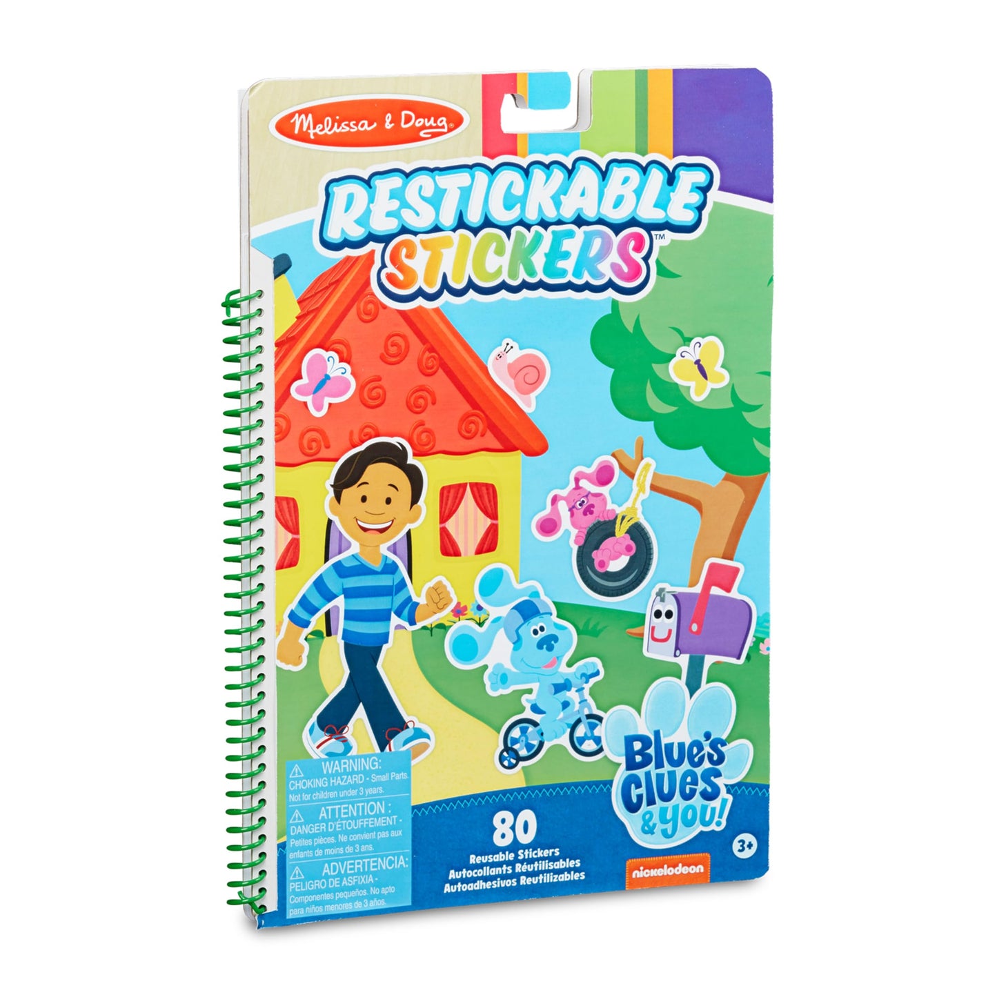 Melissa & Doug Blue's Clues & You Restickable Stickers Pad – Places Blue Loves