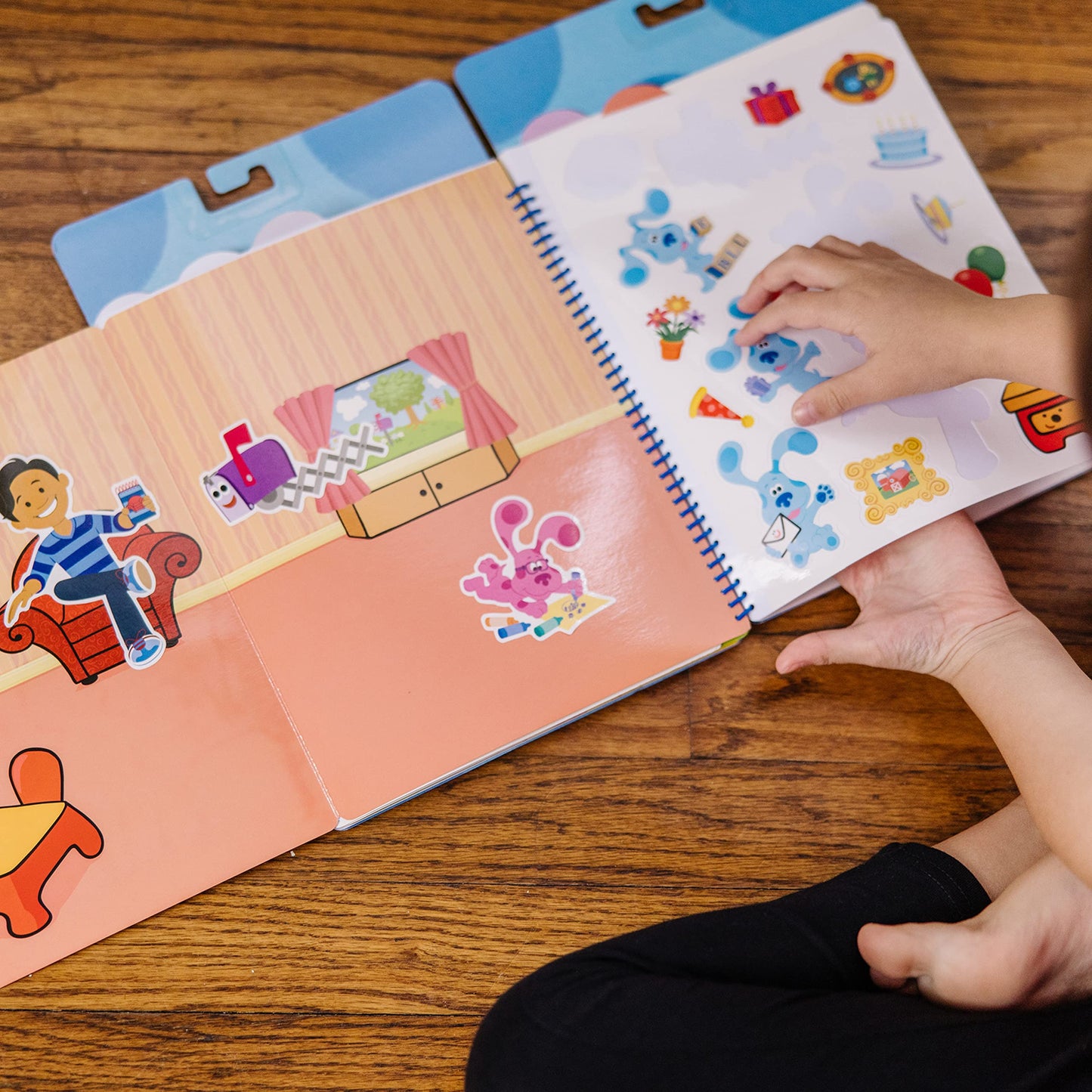 Melissa & Doug Blue's Clues & You Restickable Stickers Pad – Places Blue Loves