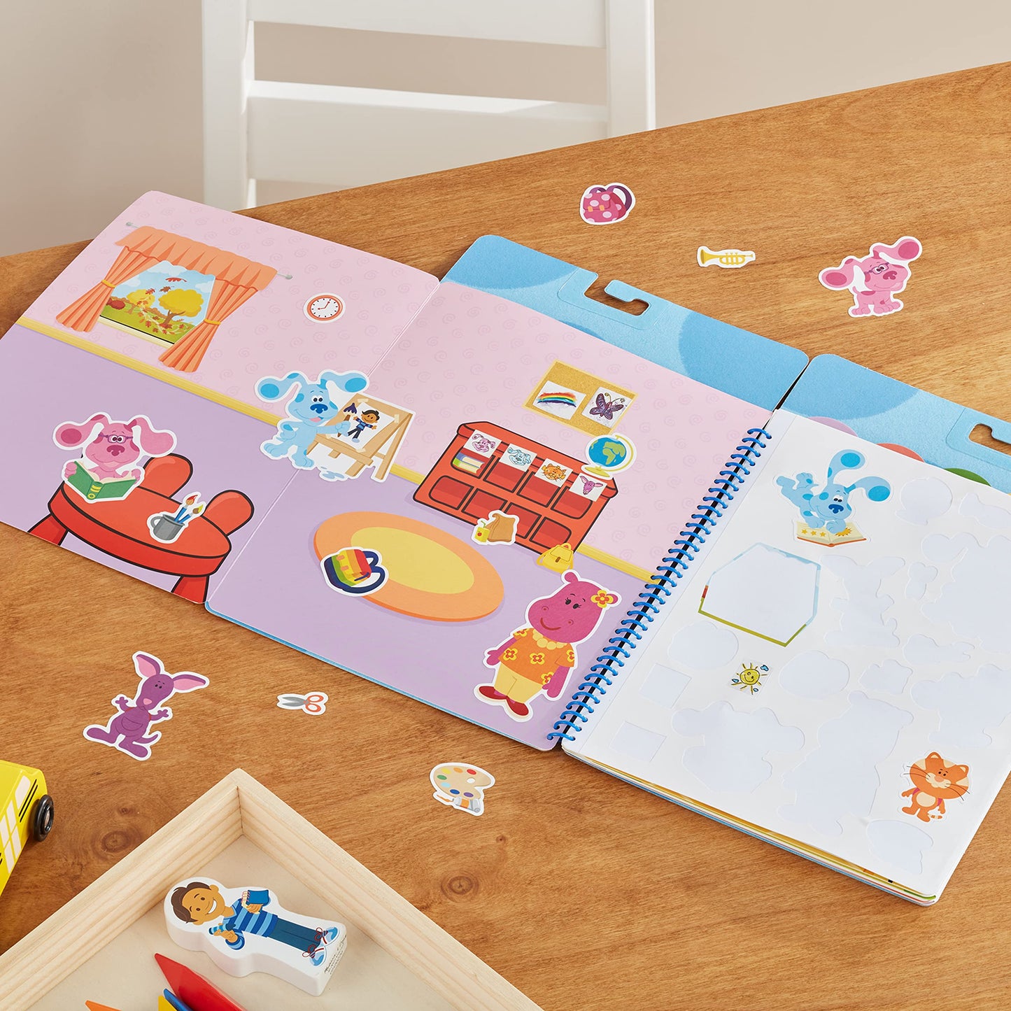 Melissa & Doug Blue's Clues & You Restickable Stickers Pad – Places Blue Loves