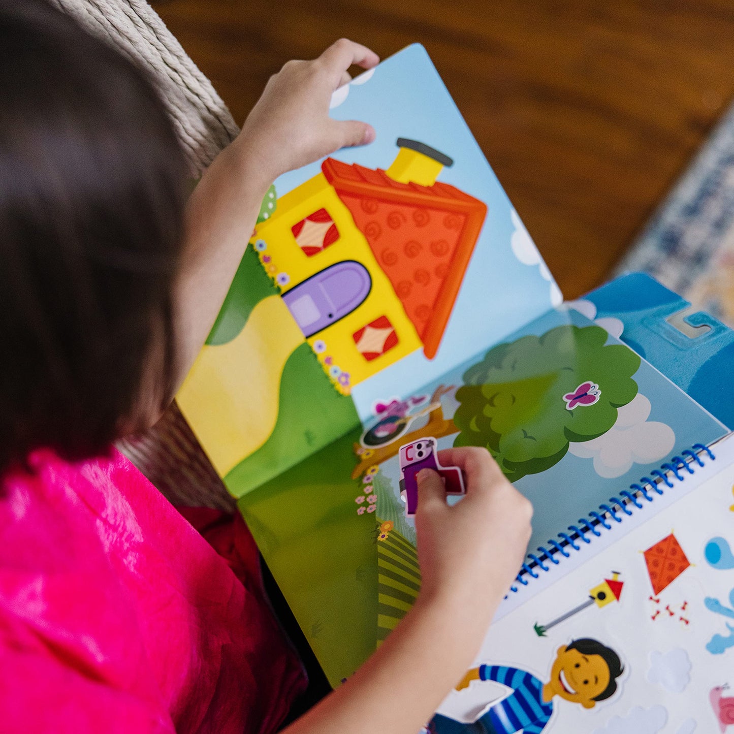 Melissa & Doug Blue's Clues & You Restickable Stickers Pad – Places Blue Loves