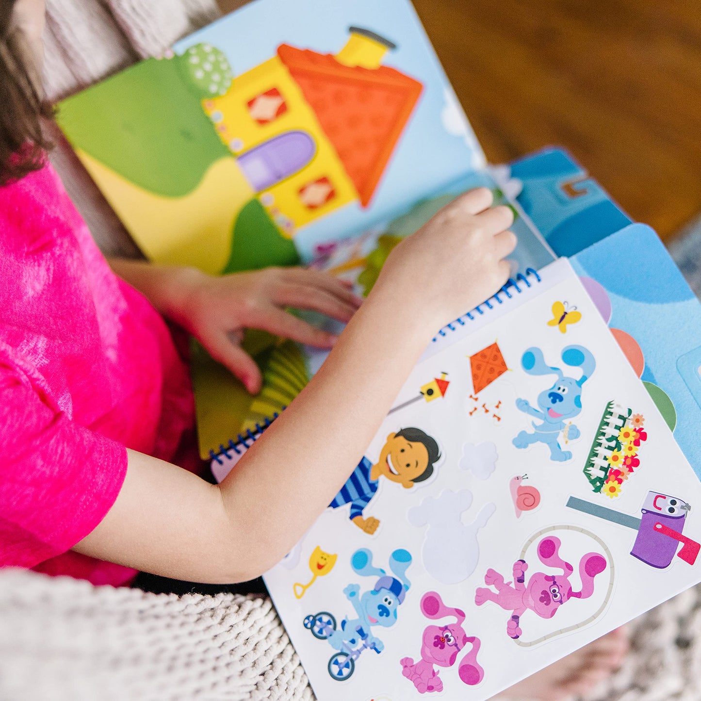 Melissa & Doug Blue's Clues & You Restickable Stickers Pad – Places Blue Loves