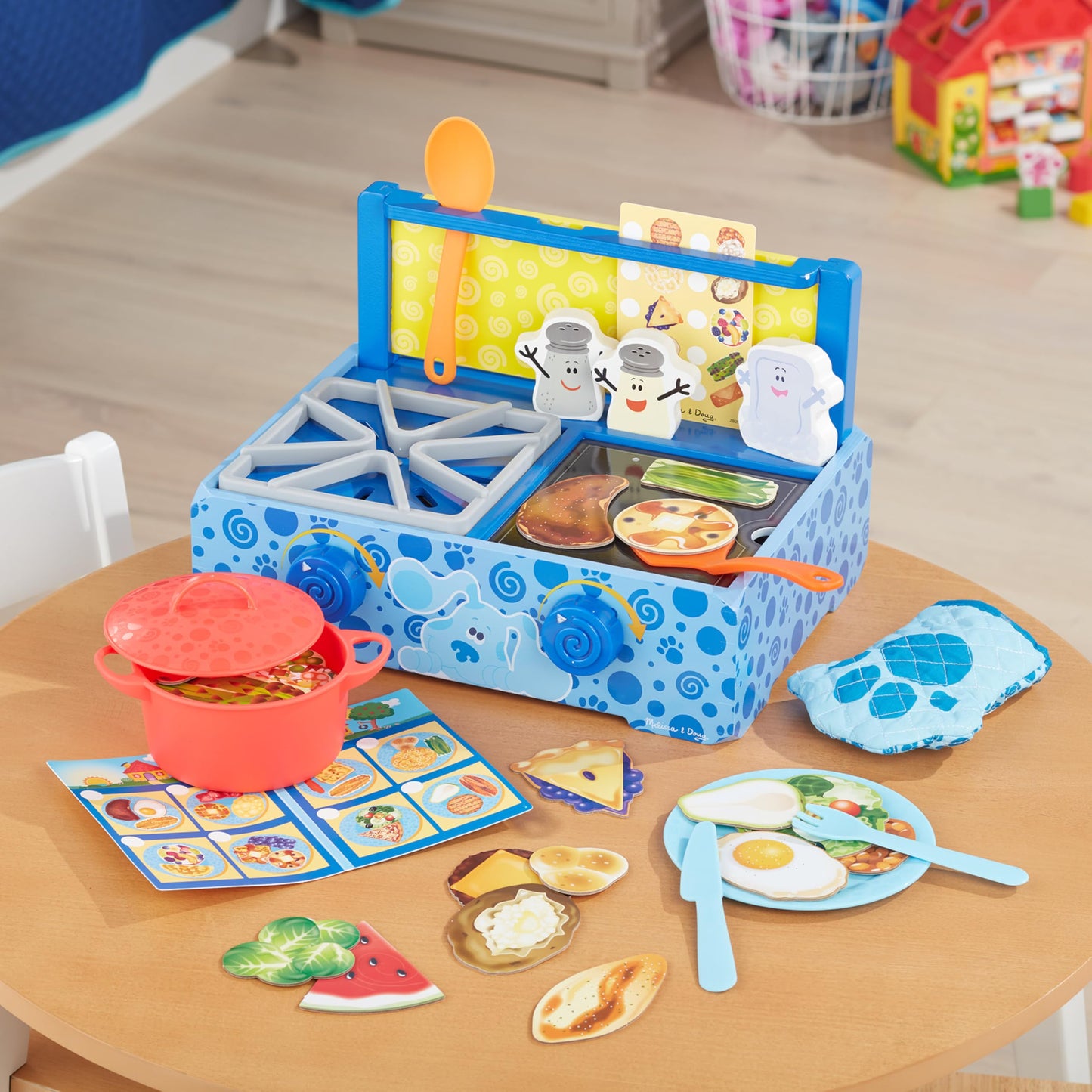 Melissa & Doug Blue's Clues & You! Wooden Cooking Play Set - 42 Pieces