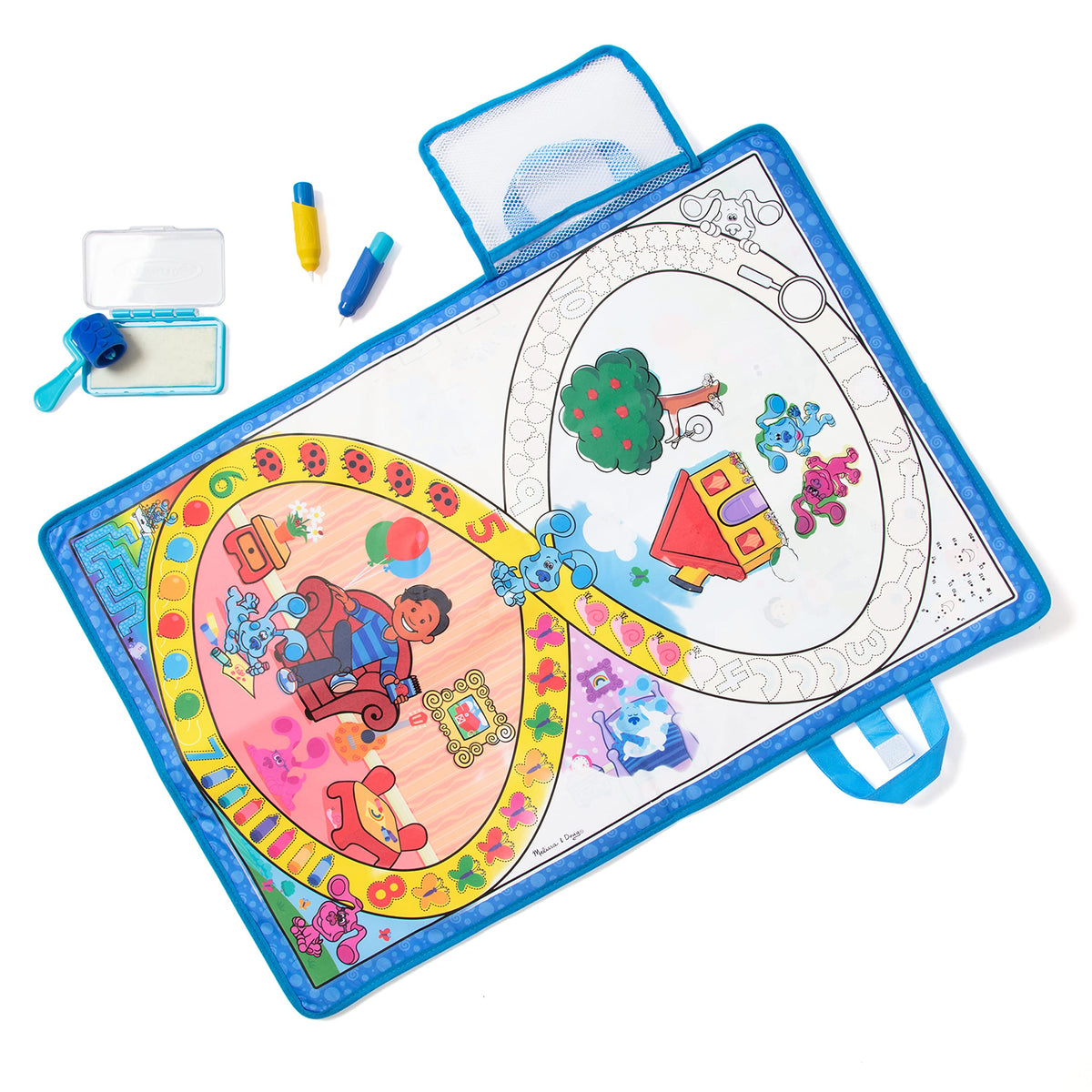 Melissa & Doug Blue's Clues & You Water Wow Activity Mat – Reusable Water Reveal Surface, 20 x 30 in