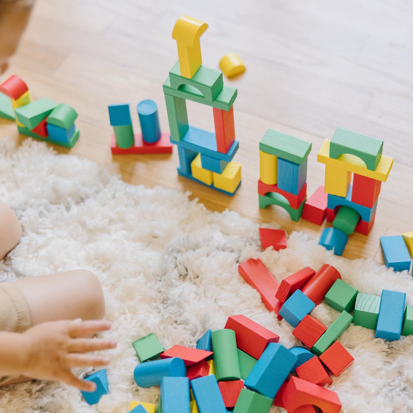 Melissa & Doug Wooden Building Blocks – 100-Piece Set, FSC Certified