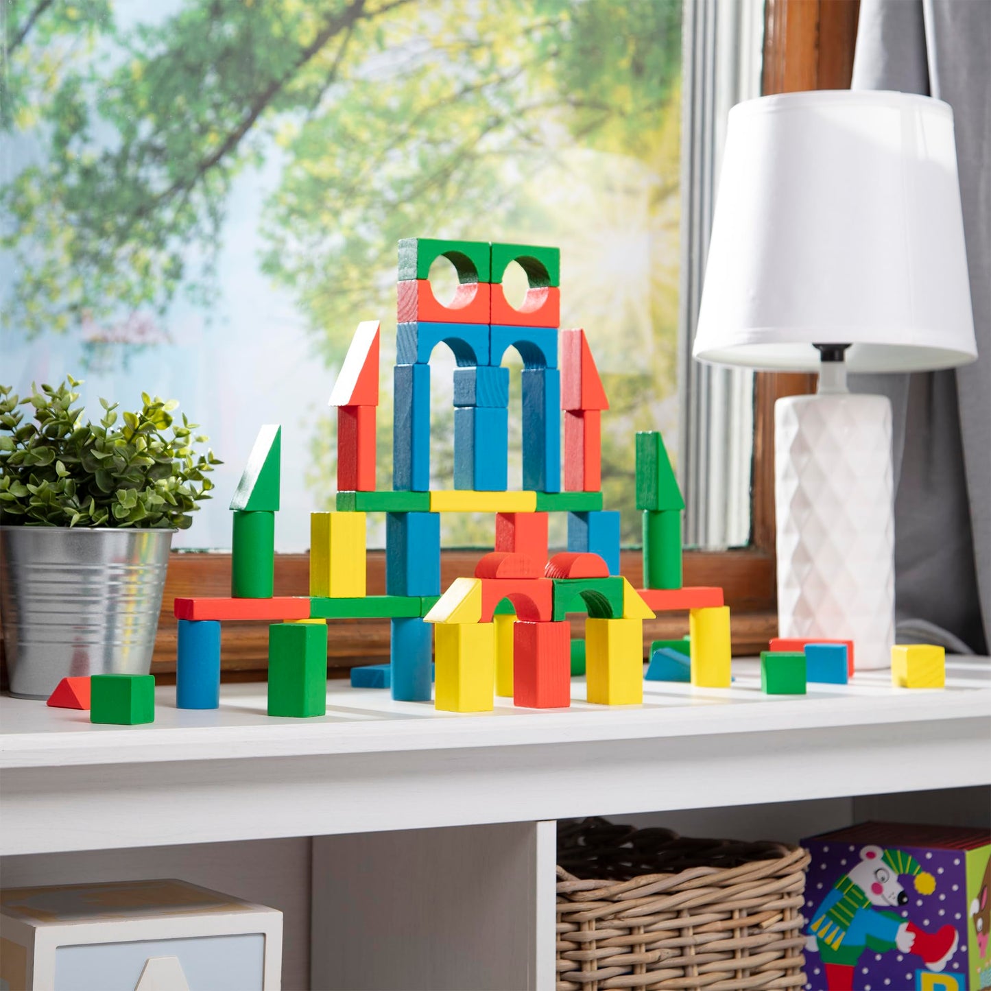Melissa & Doug Wooden Building Blocks – 100-Piece Set, FSC Certified